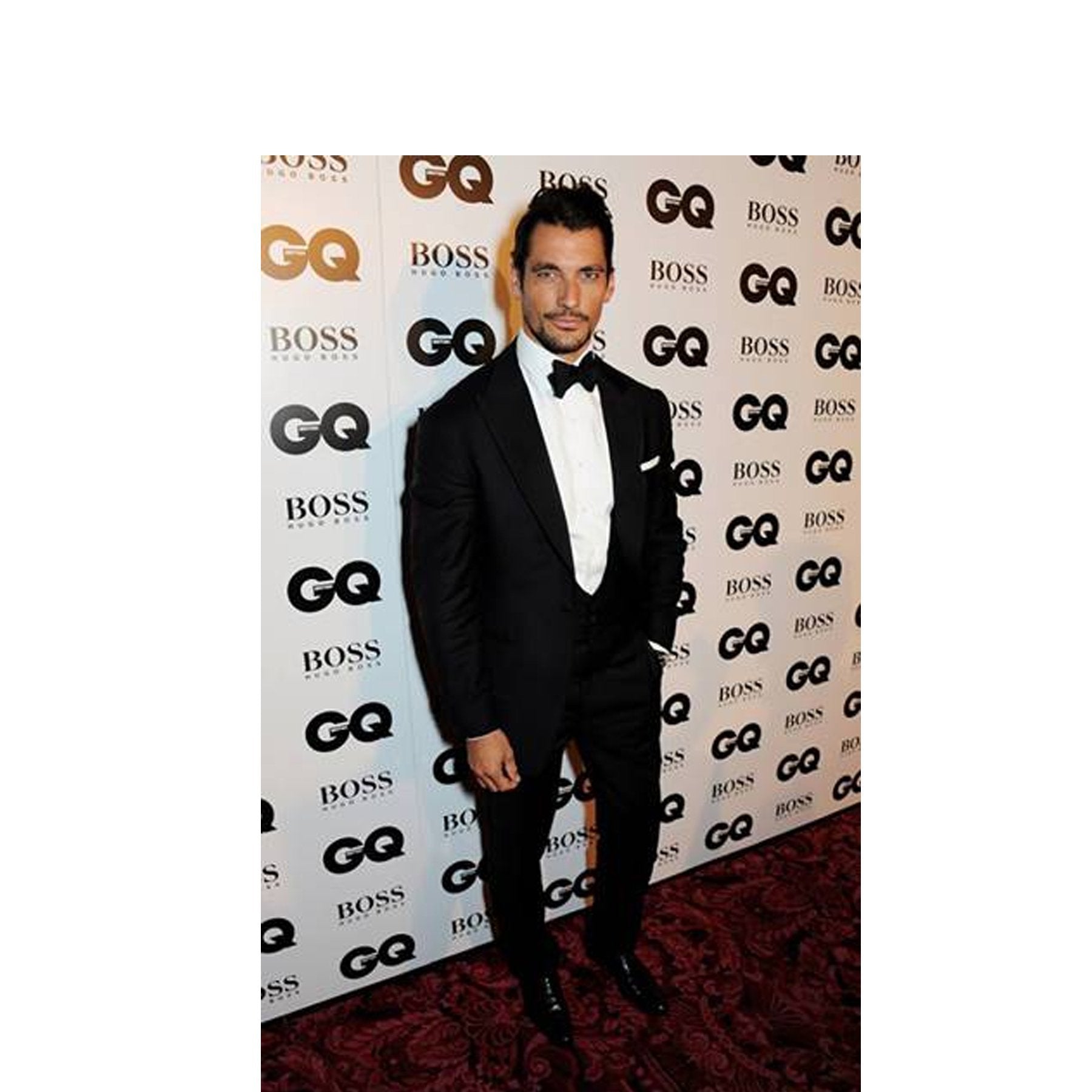 David Gandy wearing his Bespoke Emma Willis shirt to GQ ‘Men of the Year’ last night. - Emma Willis
