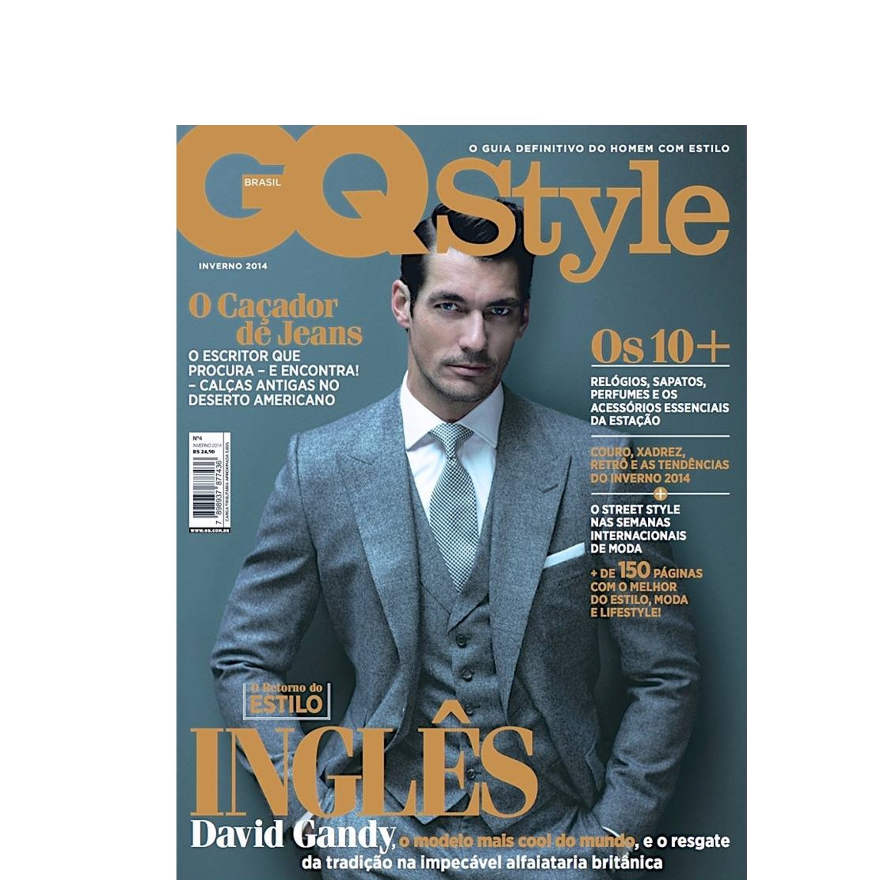 David Gandy wears his Emma Willis Bespoke Shirt for GQ Brasil’s Front Cover. - Emma Willis
