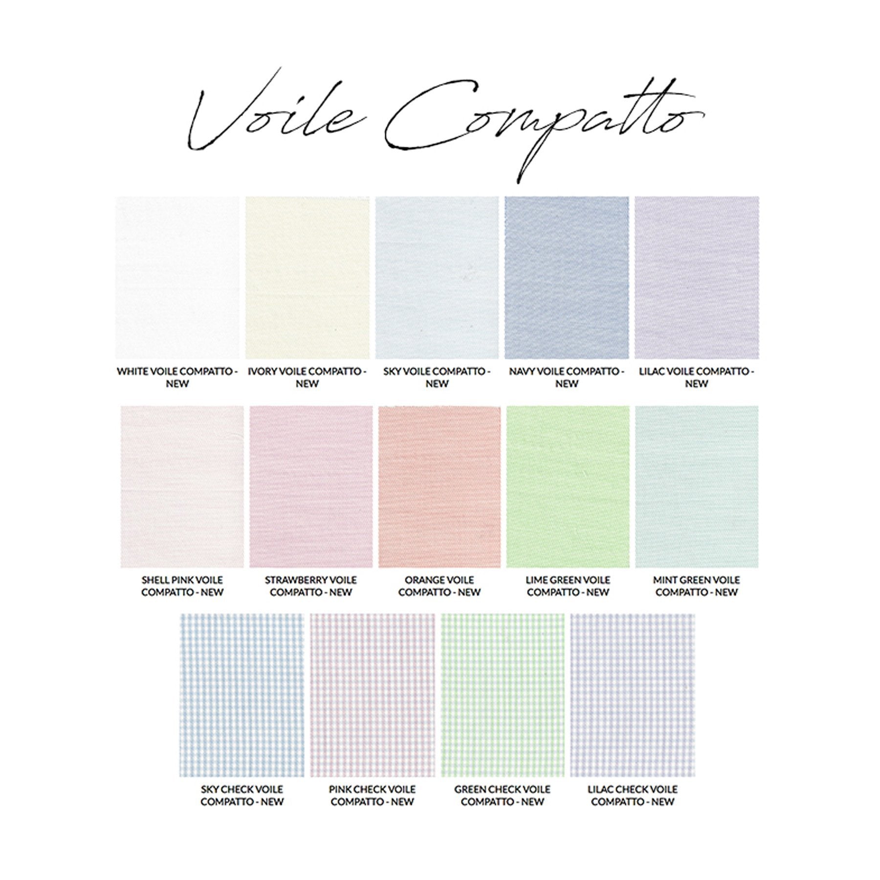 New Spring Swiss Cotton Voile Compatto Colours - Emma Willis