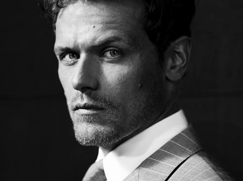 Sam Heughan Wears An Emma Willis White Swiss Cotton Shirt For The Rake - Emma Willis