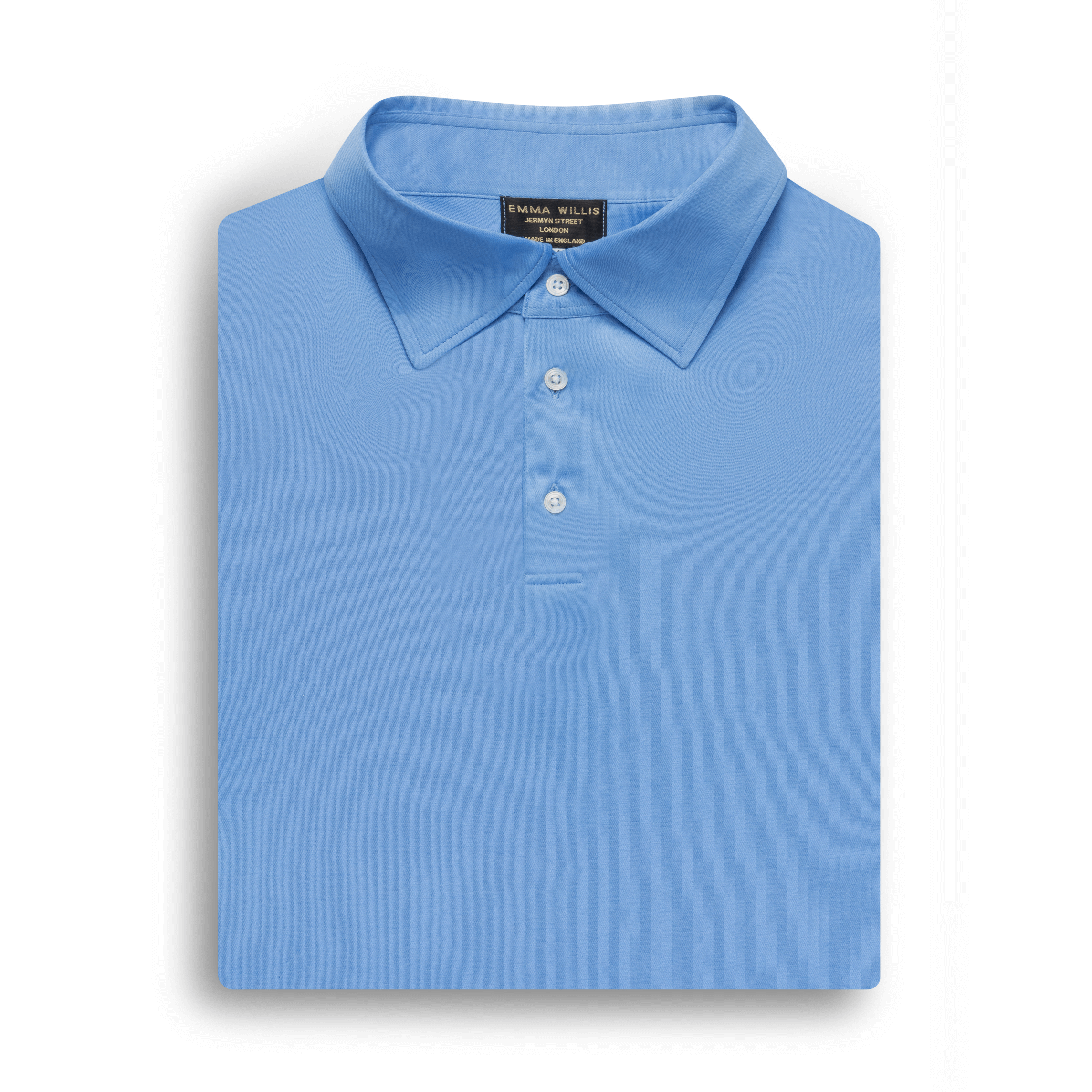 Azure Cotton Polo Shirt - New