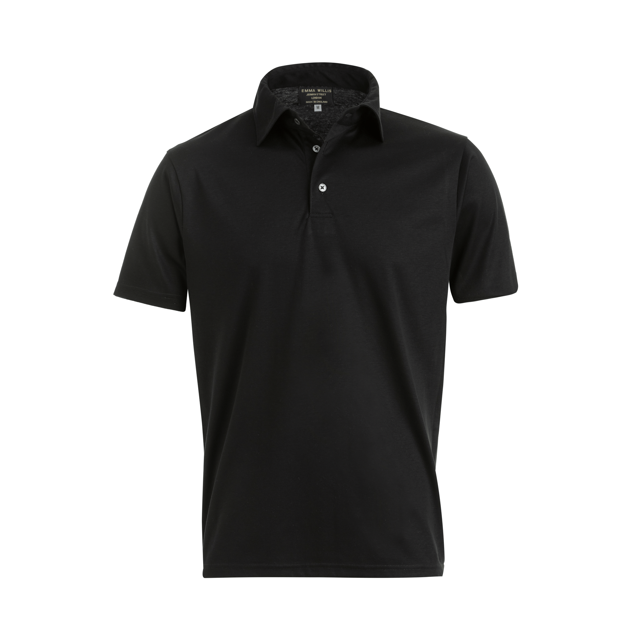Laneus Black Cotton Polo Shirt