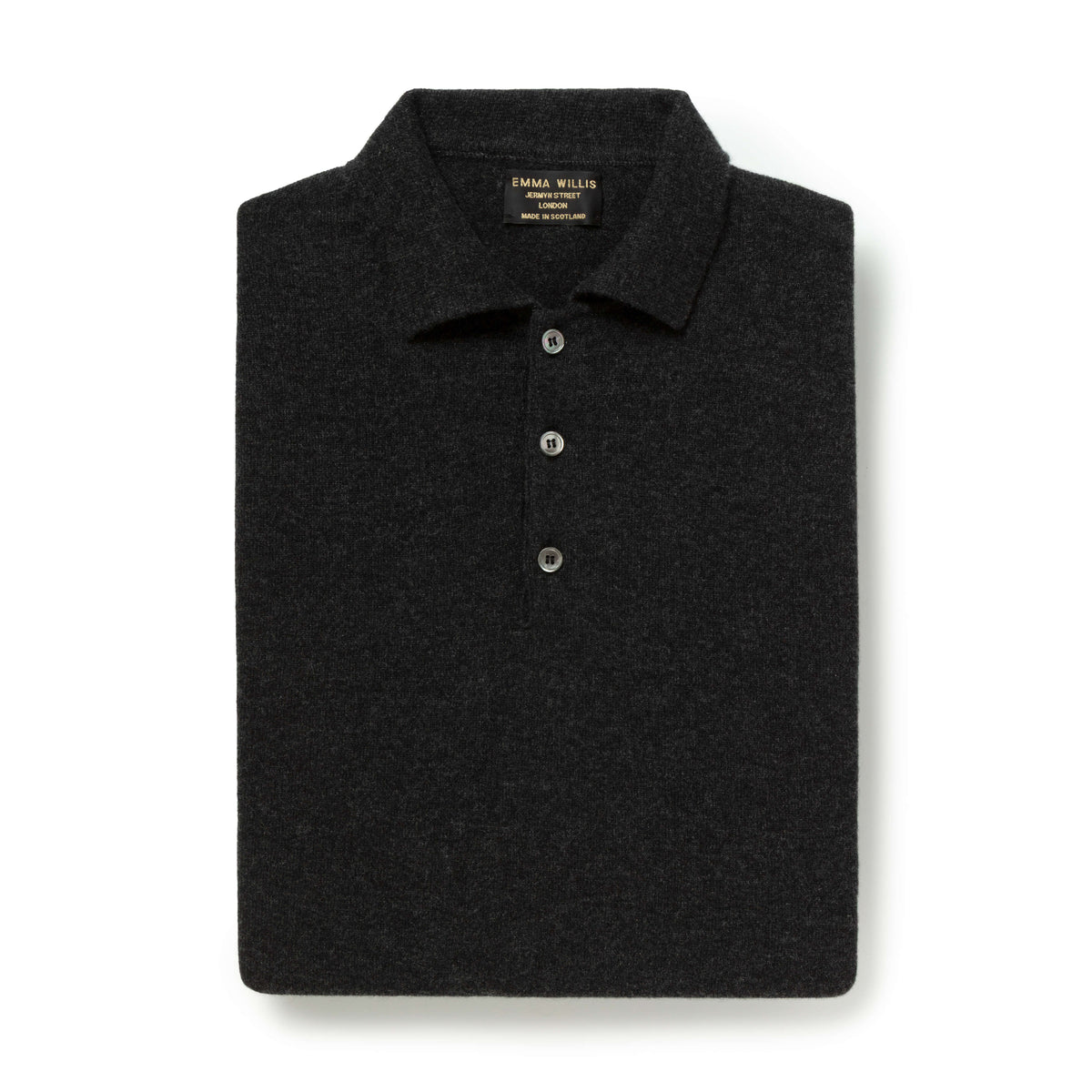 Charcoal Cashmere Polo