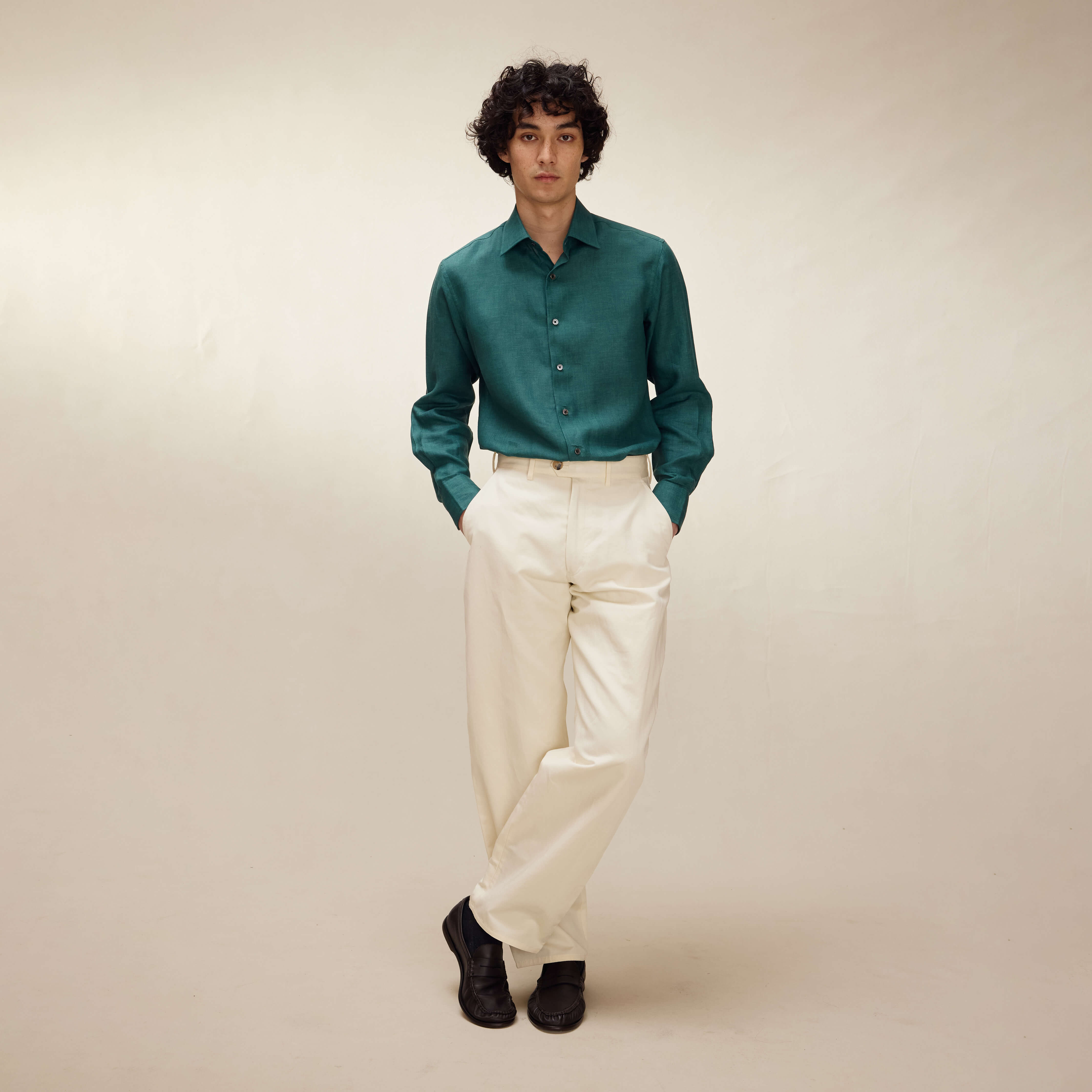 Emerald Linen Shirt - New