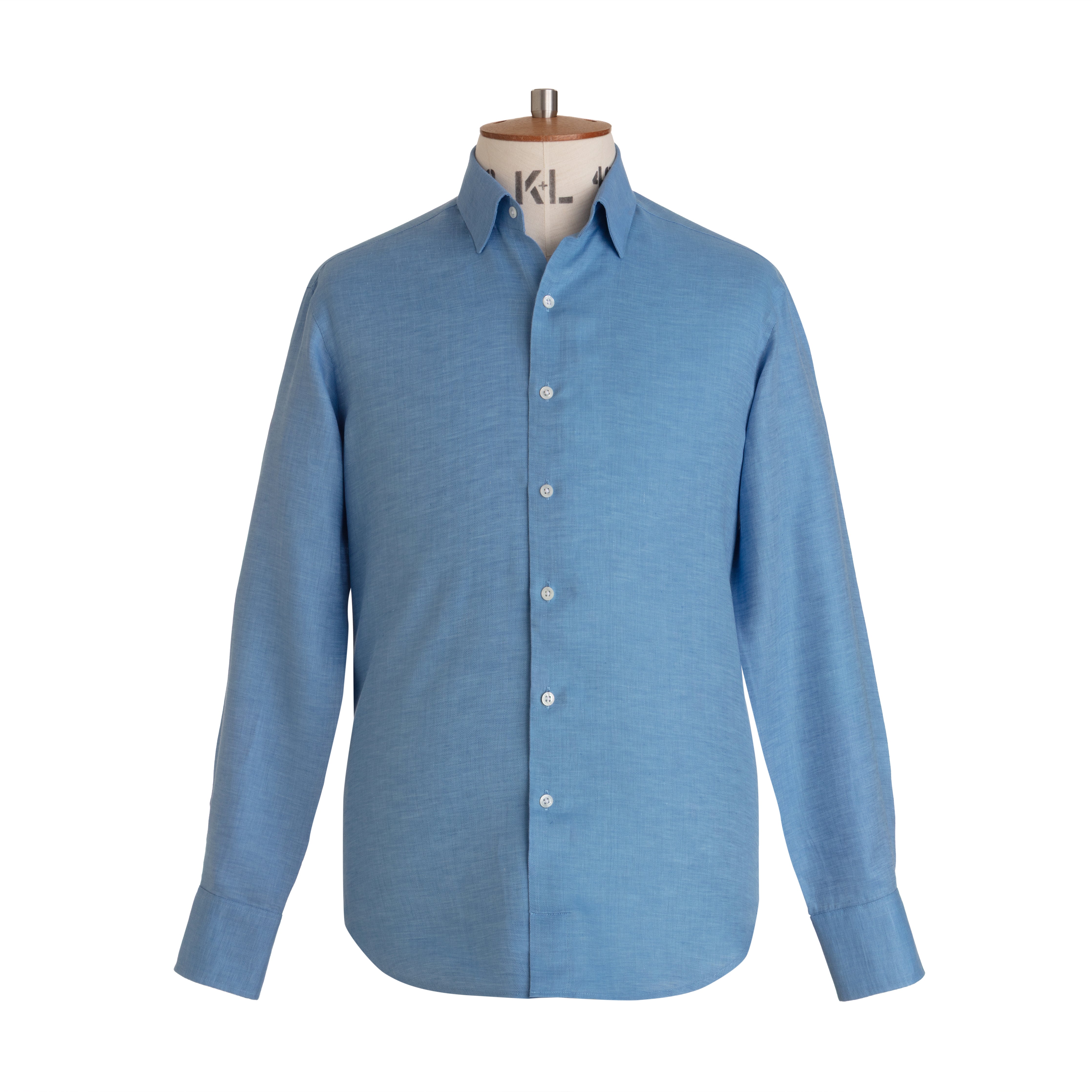 Bluebell Herringbone Linen Shirt