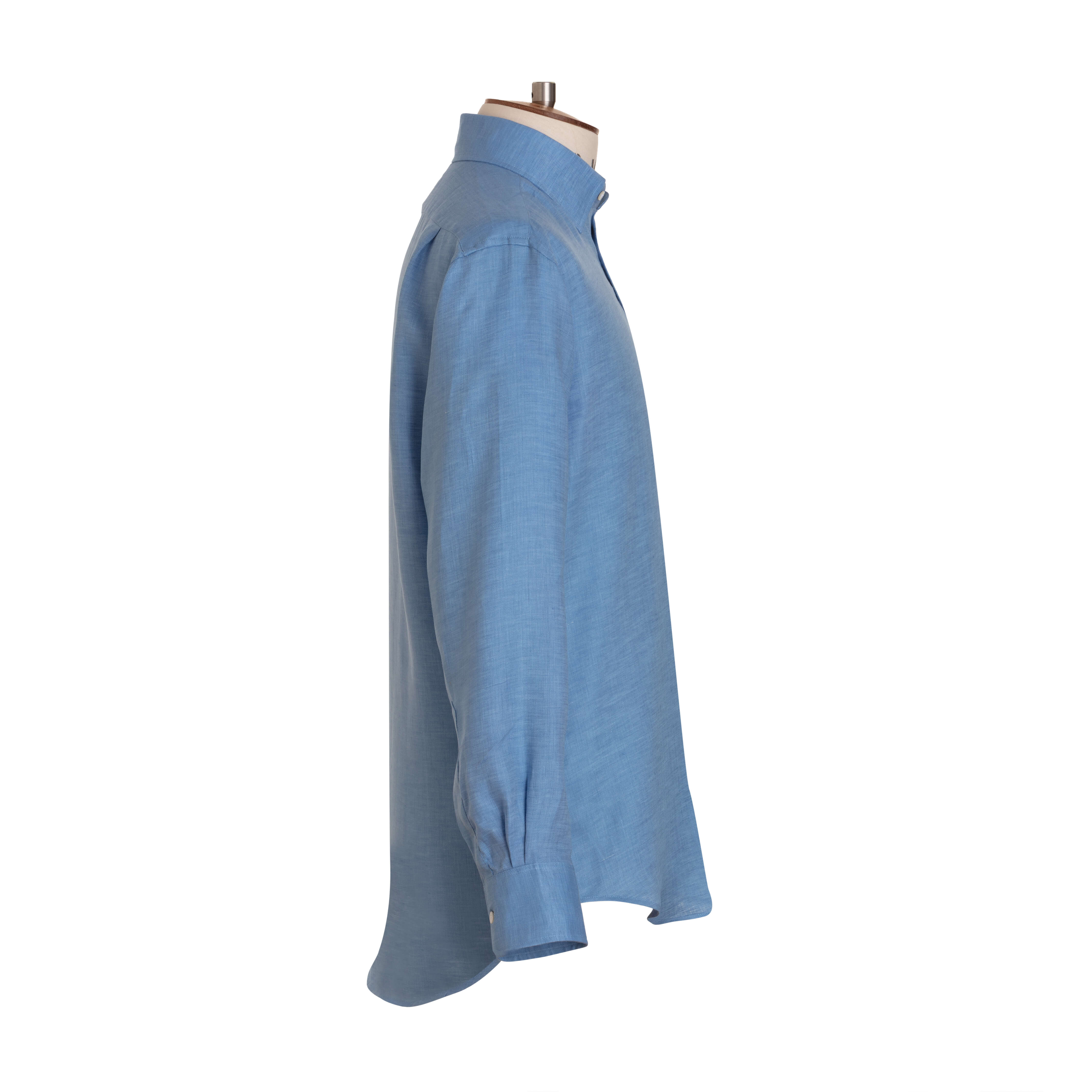 Bluebell Herringbone Linen Shirt