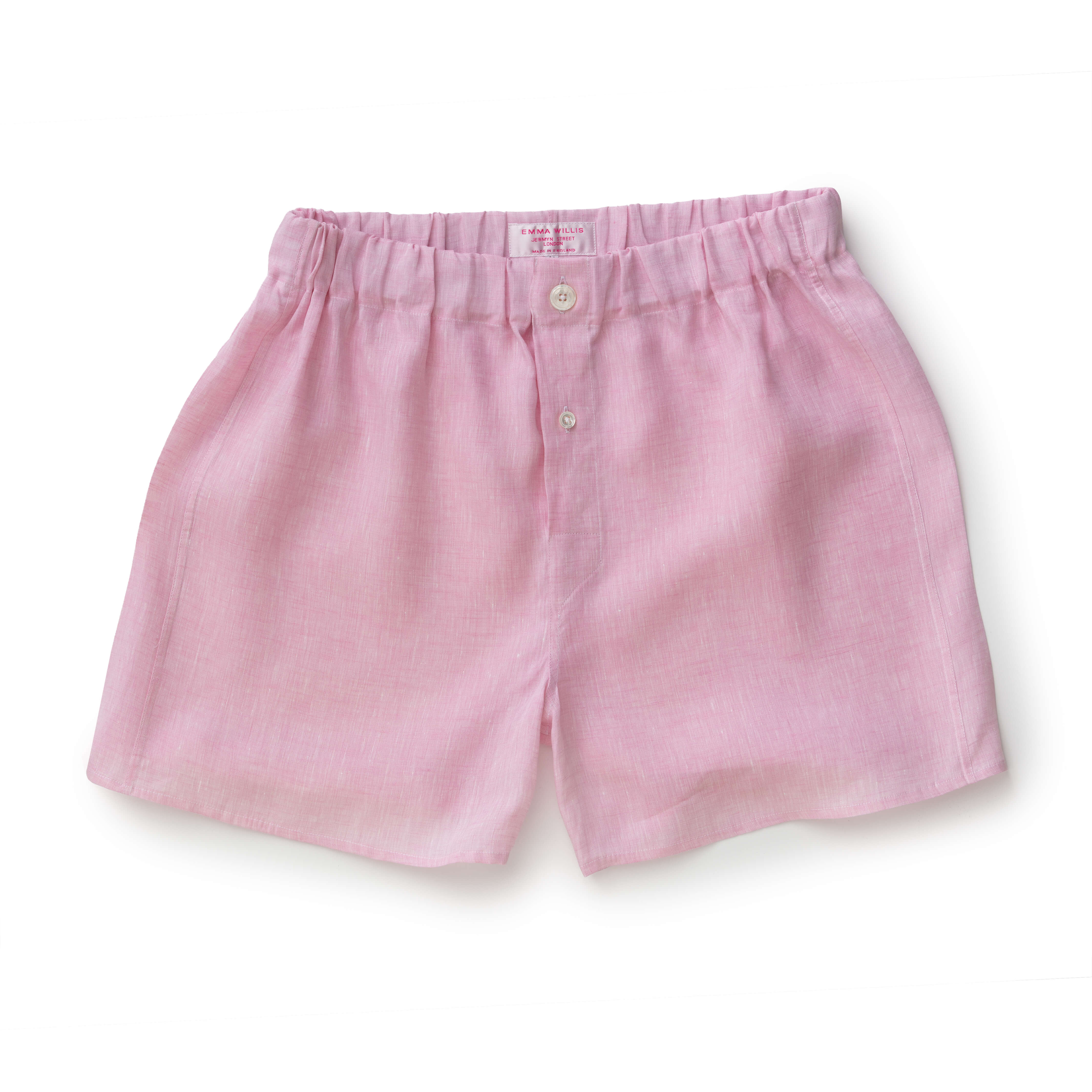 Rose Linen Boxer Shorts - New