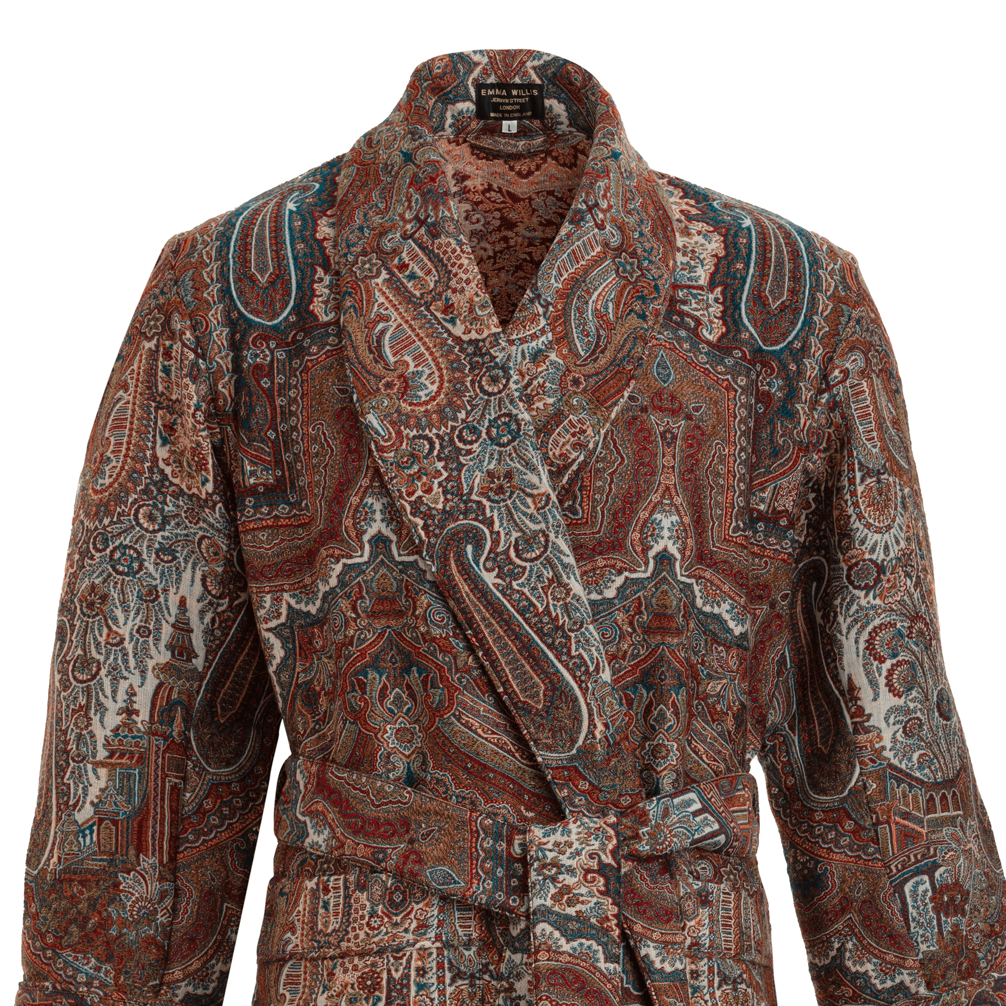 Dragon Fly Paisley Wool Dressing Gown