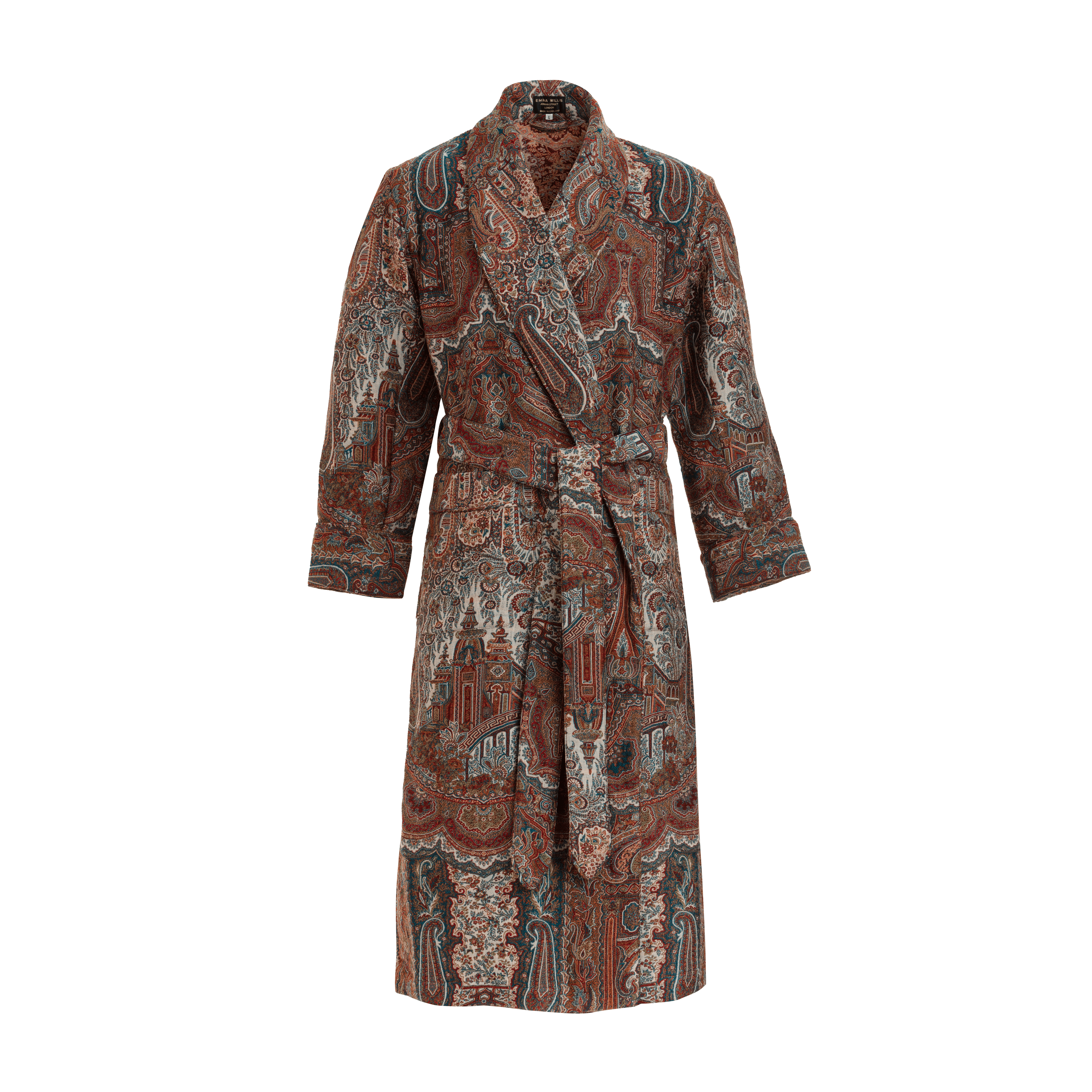 Dragon Fly Paisley Wool Dressing Gown