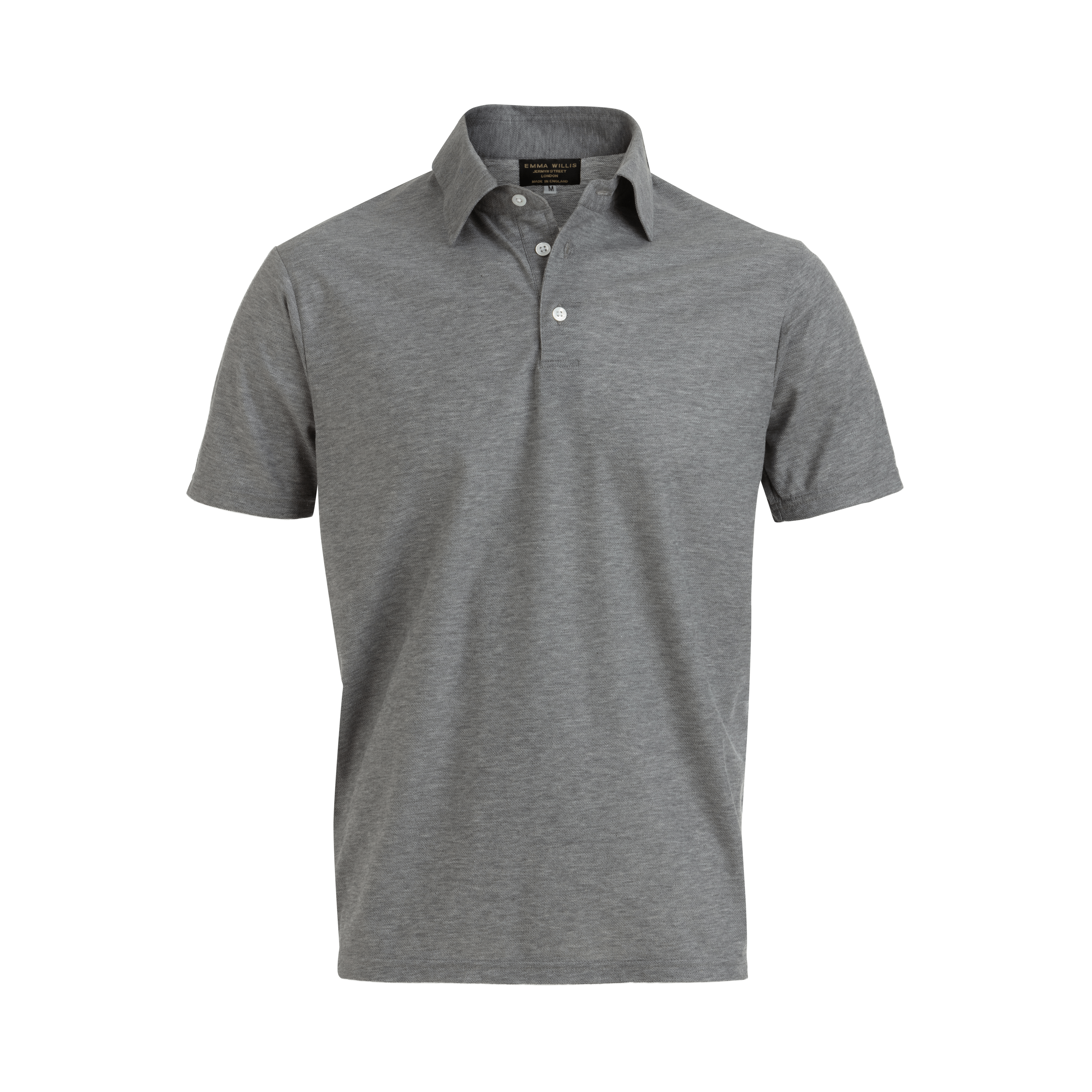 Grey Cotton Polo Shirt - New
