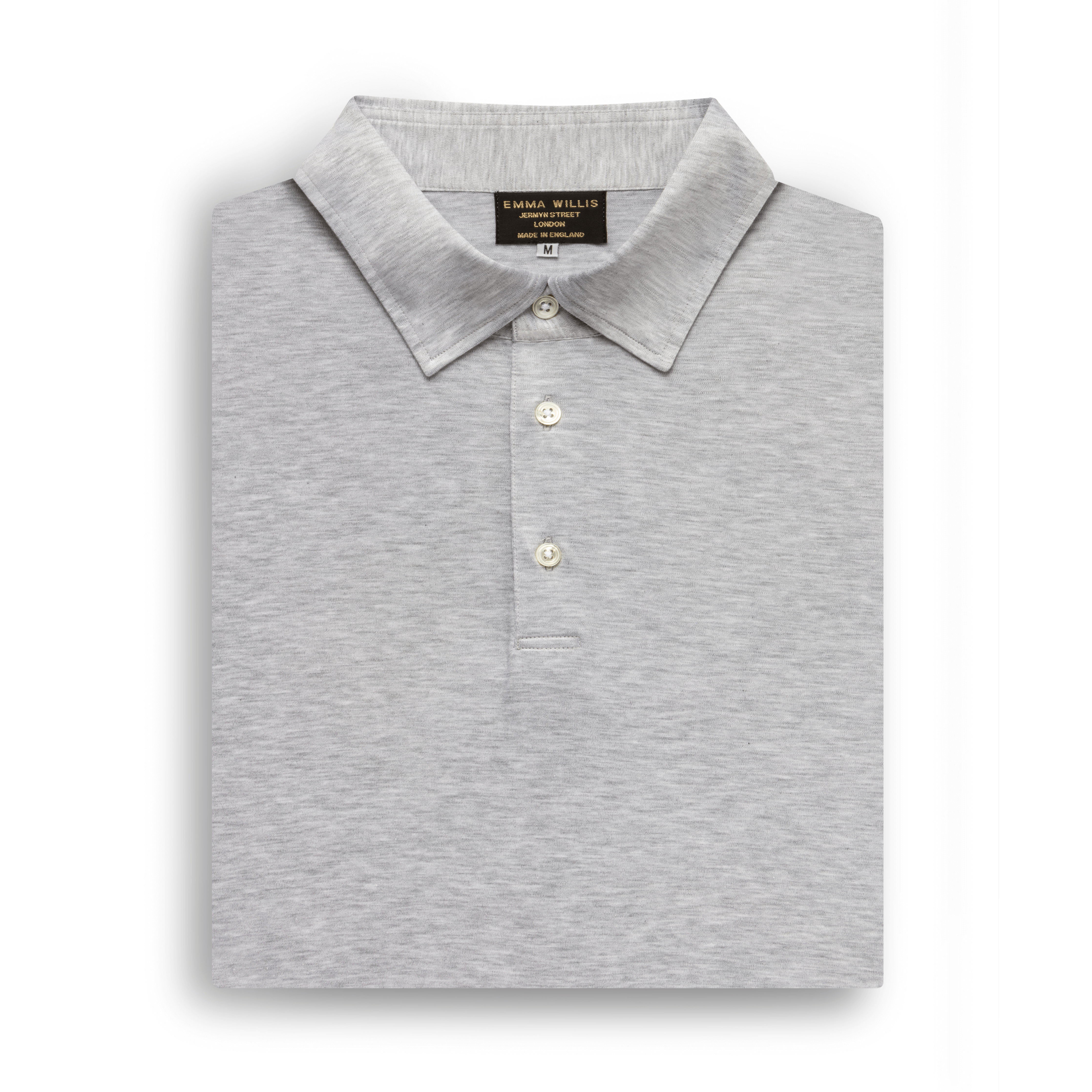 Light Grey Cotton Polo Shirt - New