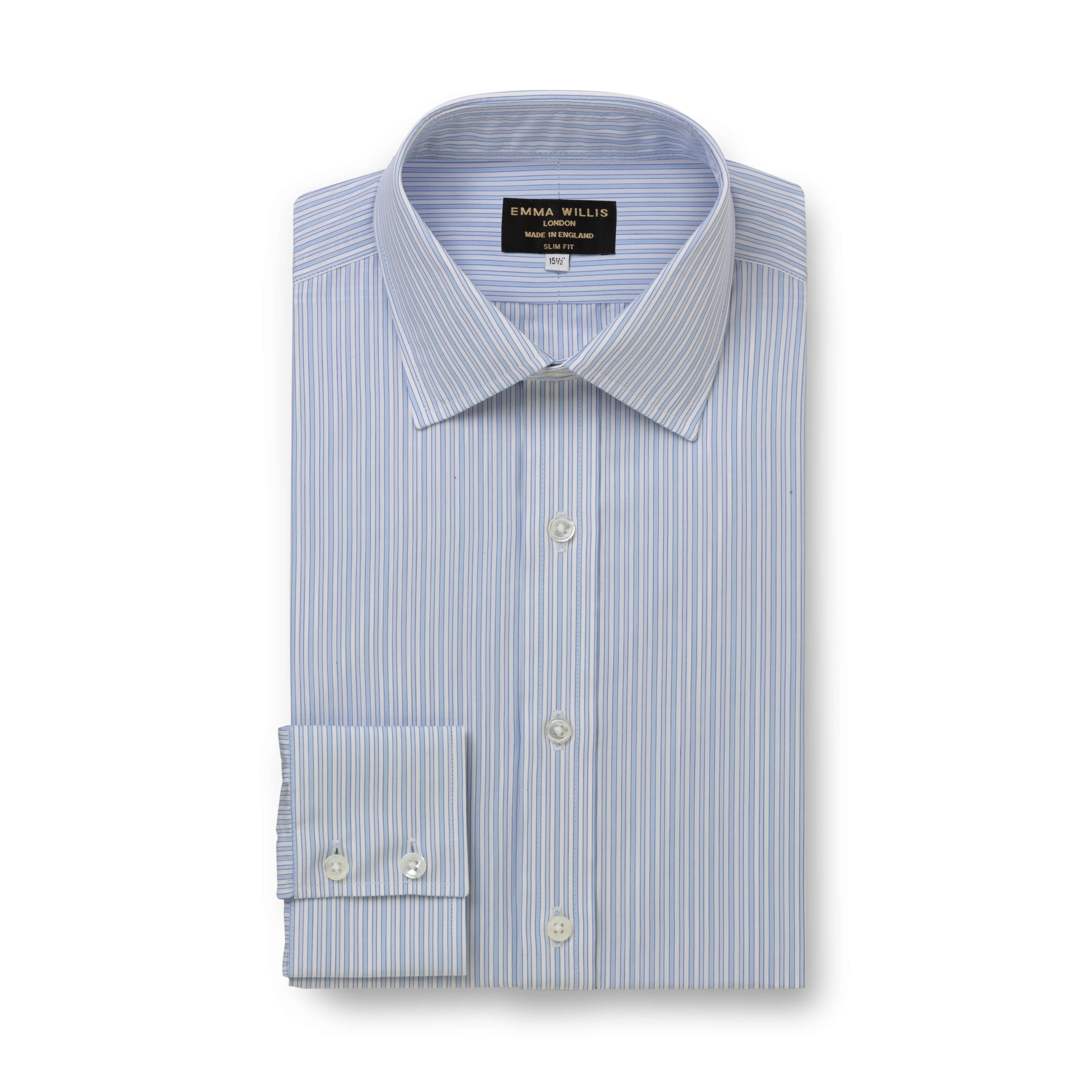 Navy/Sky/Blue Bengal Stripe Shirt - New