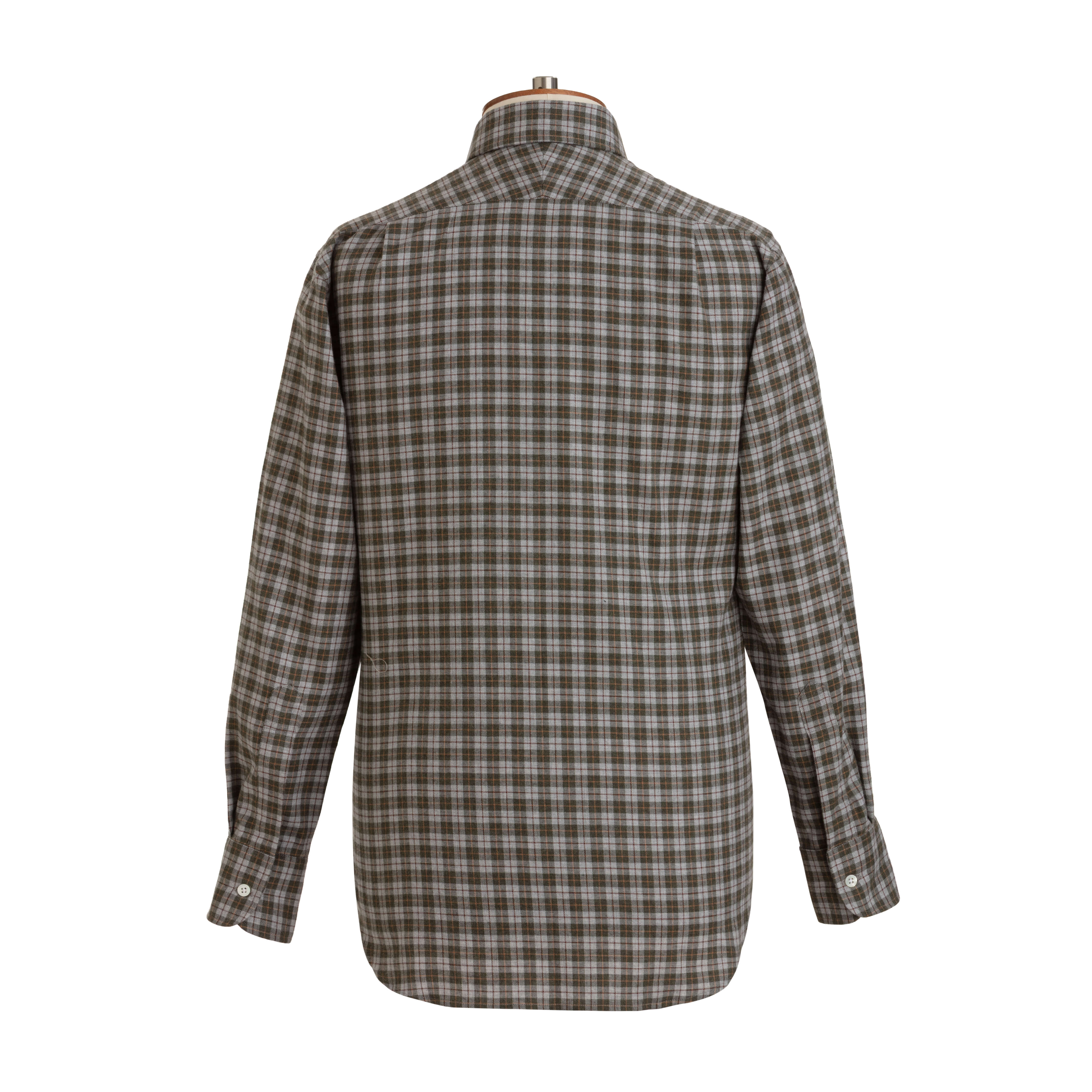 Sage/Ochre Check Brushed Cotton Shirt - New
