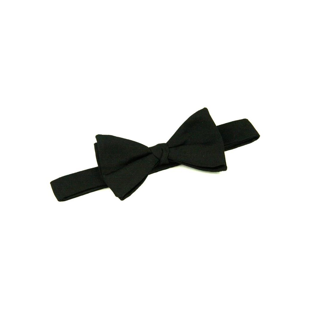 Black Silk Self-tie Bow Tie - Emma Willis