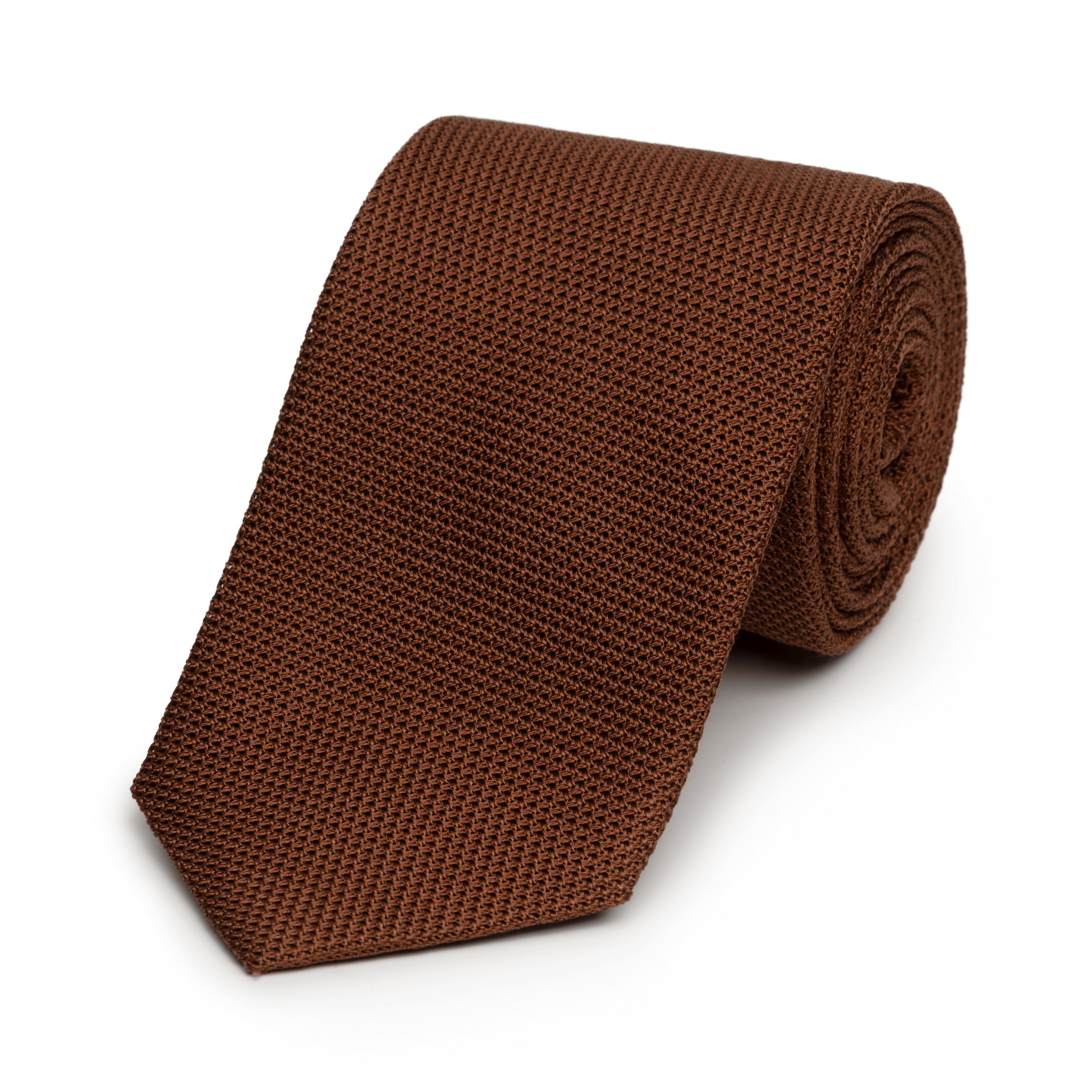 Cinnamon Grenadine Silk Tie - Emma Willis