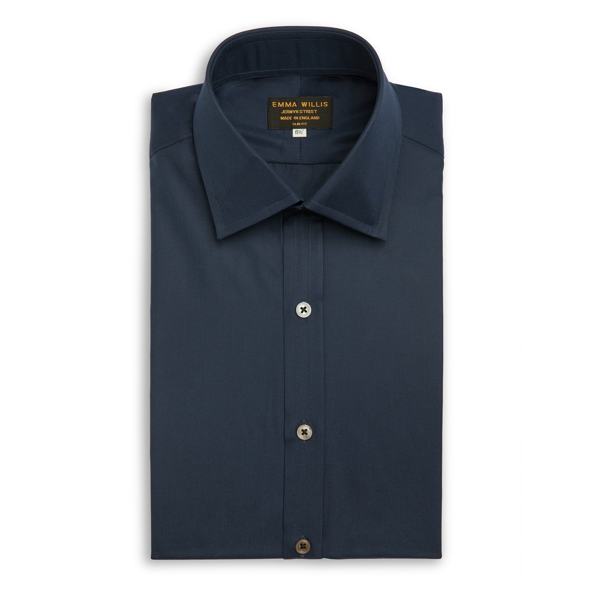 Navy Superior Cotton Shirt - Emma Willis