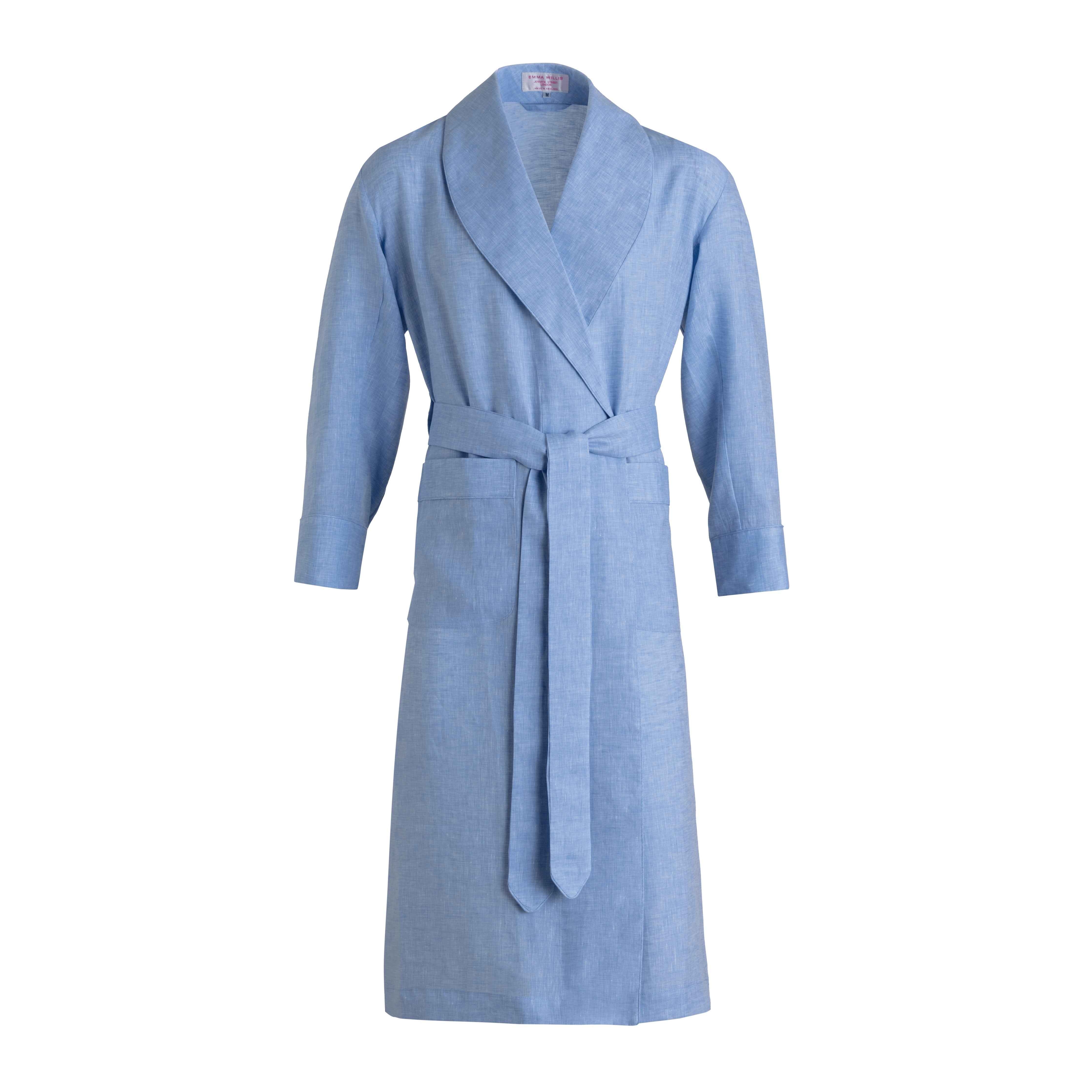 Summer Sky Linen Dressing Gown - Emma Willis