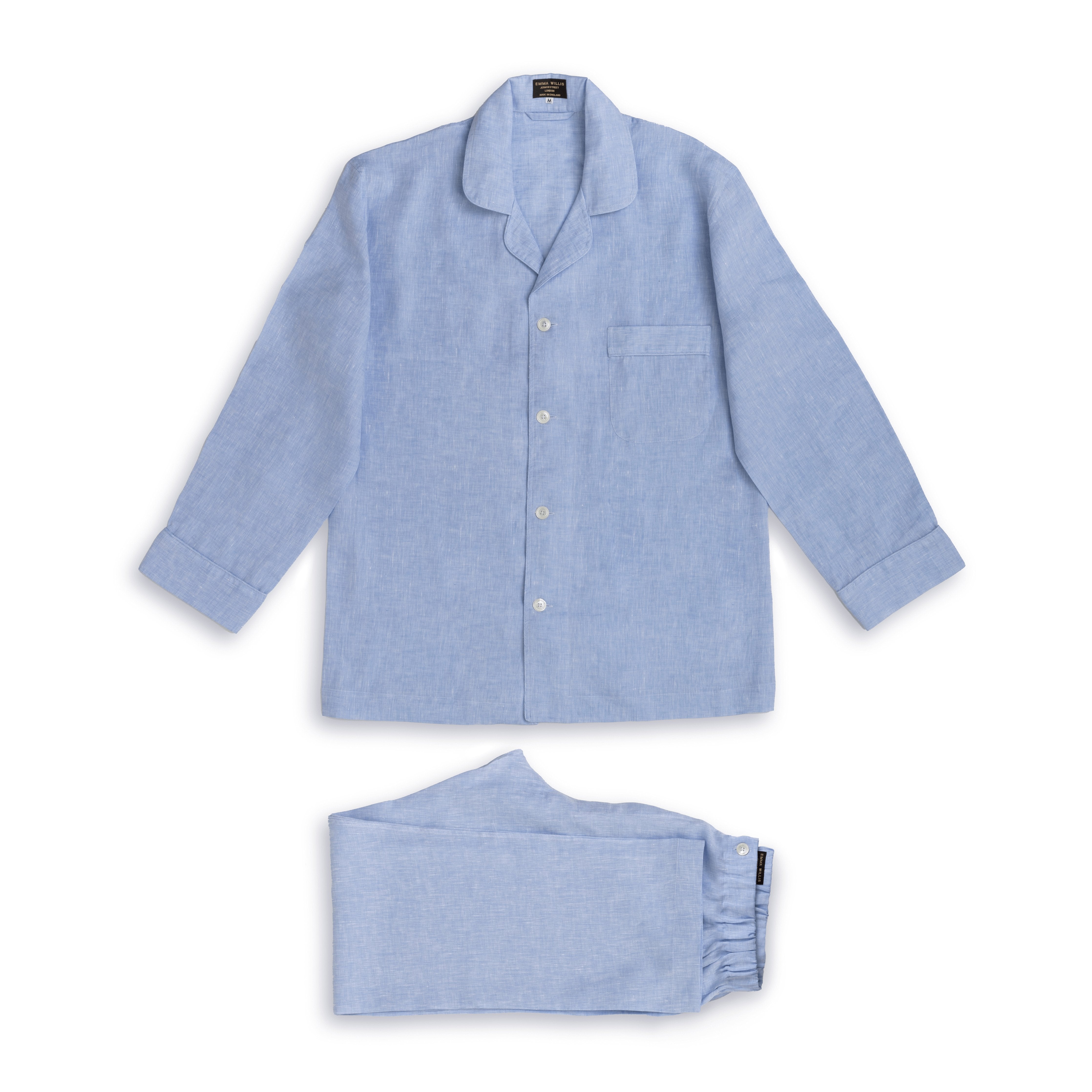 Summer Sky Linen Pyjamas - Emma Willis