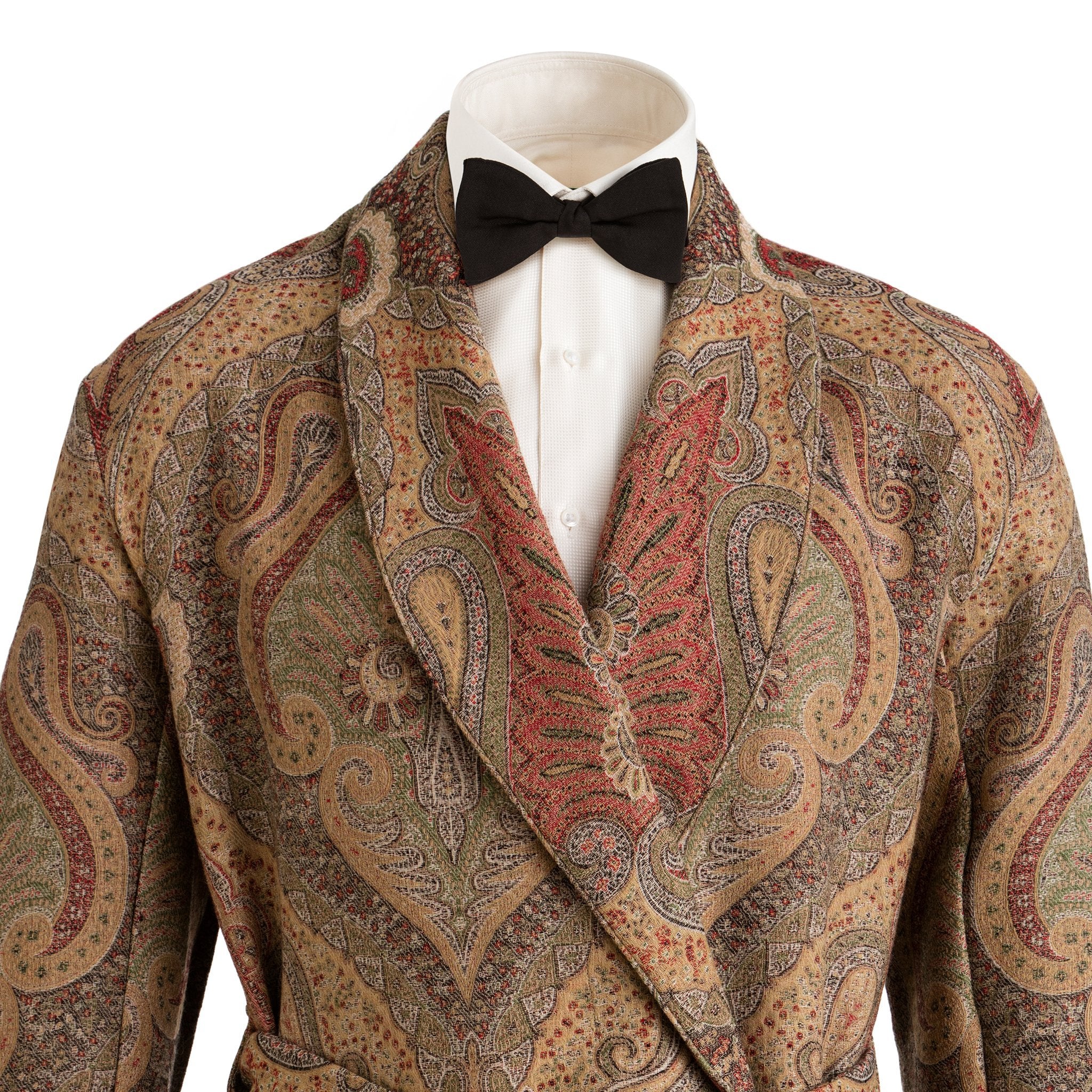 Antique Paisley Wool Smoking Jacket freeshipping - Emma Willis