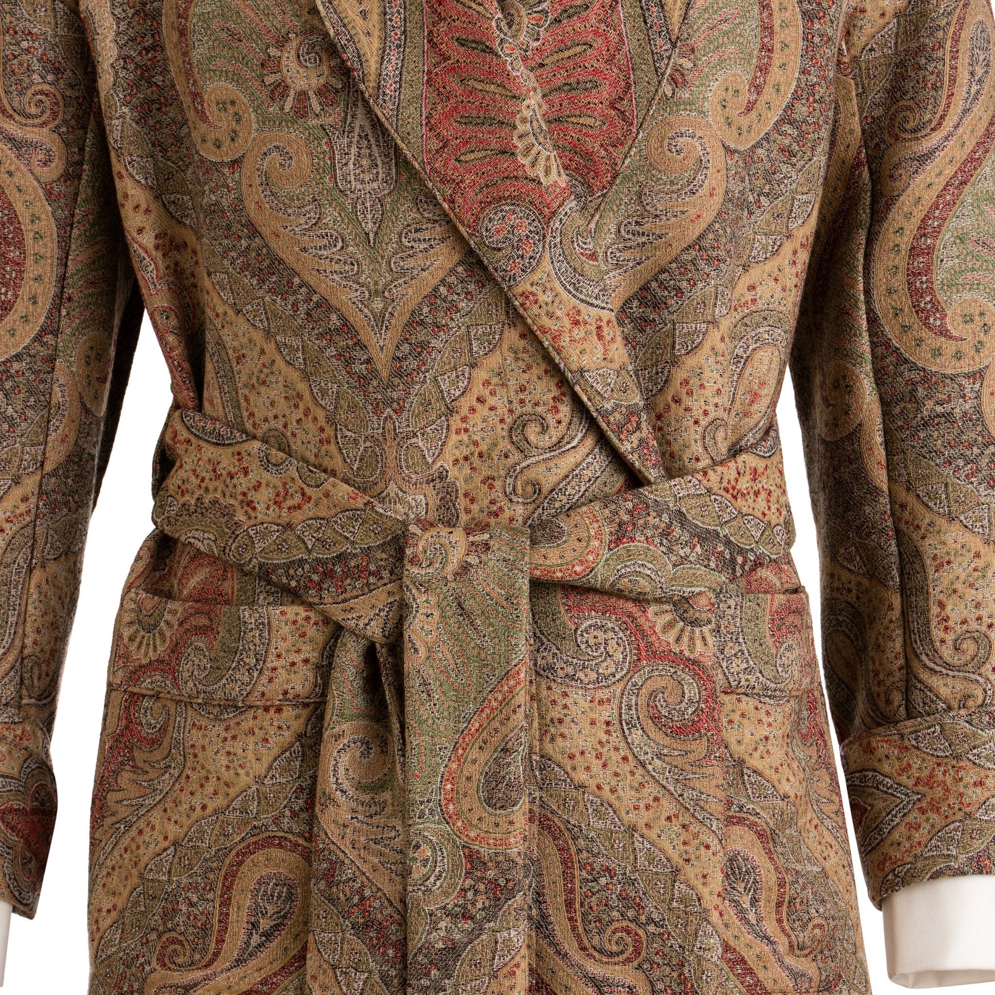 Antique Paisley Wool Smoking Jacket freeshipping - Emma Willis