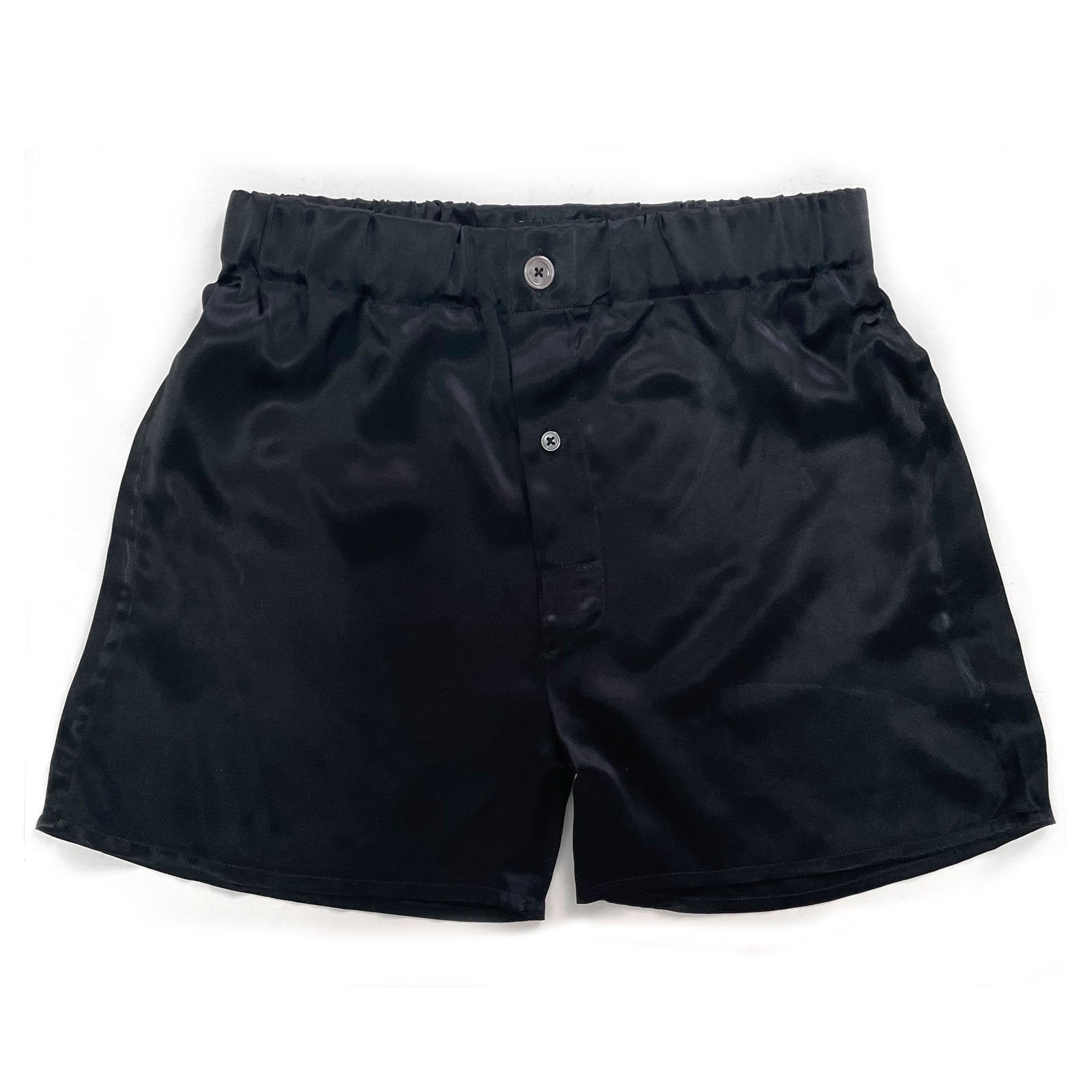 Black Silk Boxer Shorts - Slim Fit freeshipping - Emma Willis