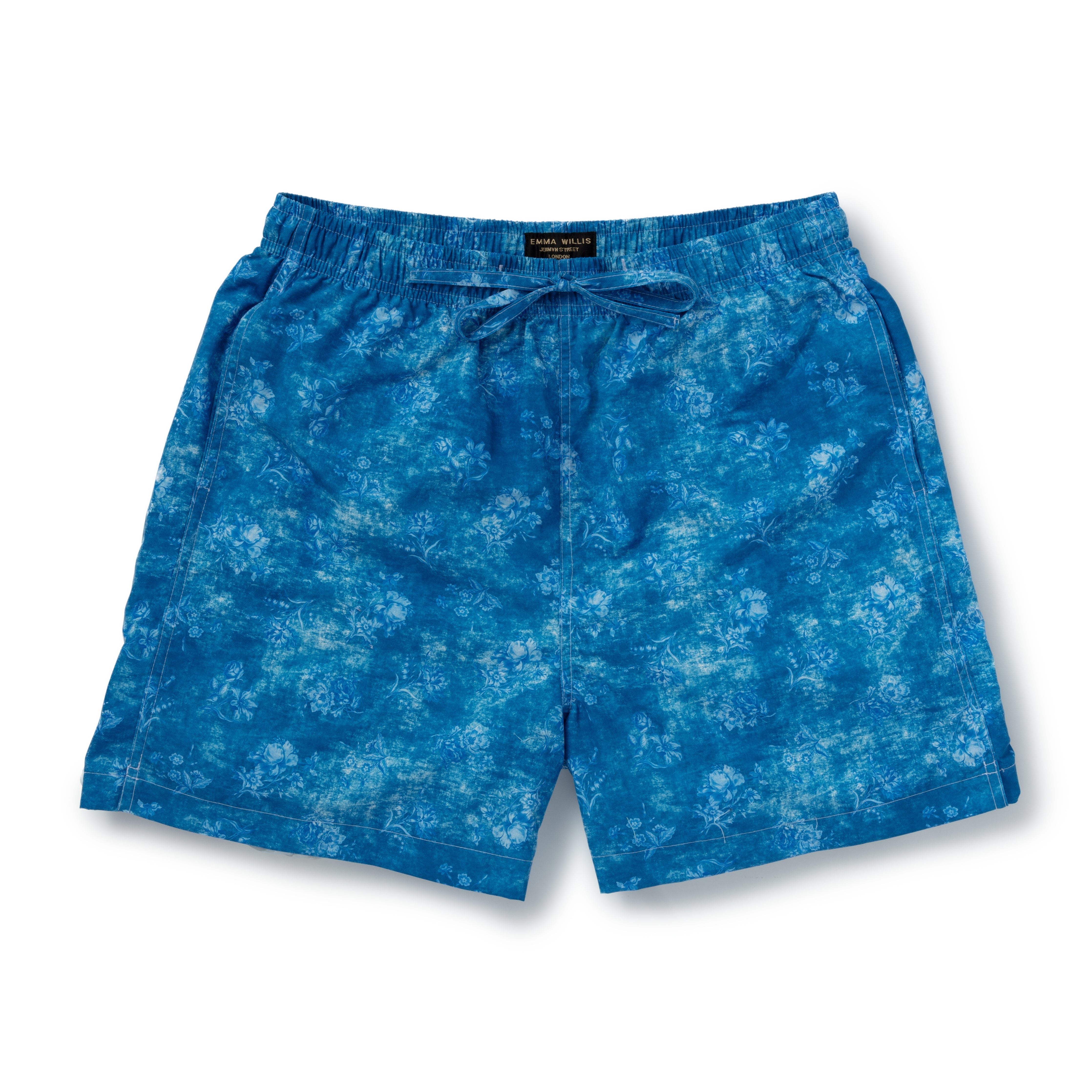 Blue Flowers Swimming Trunks - New - Emma Willis