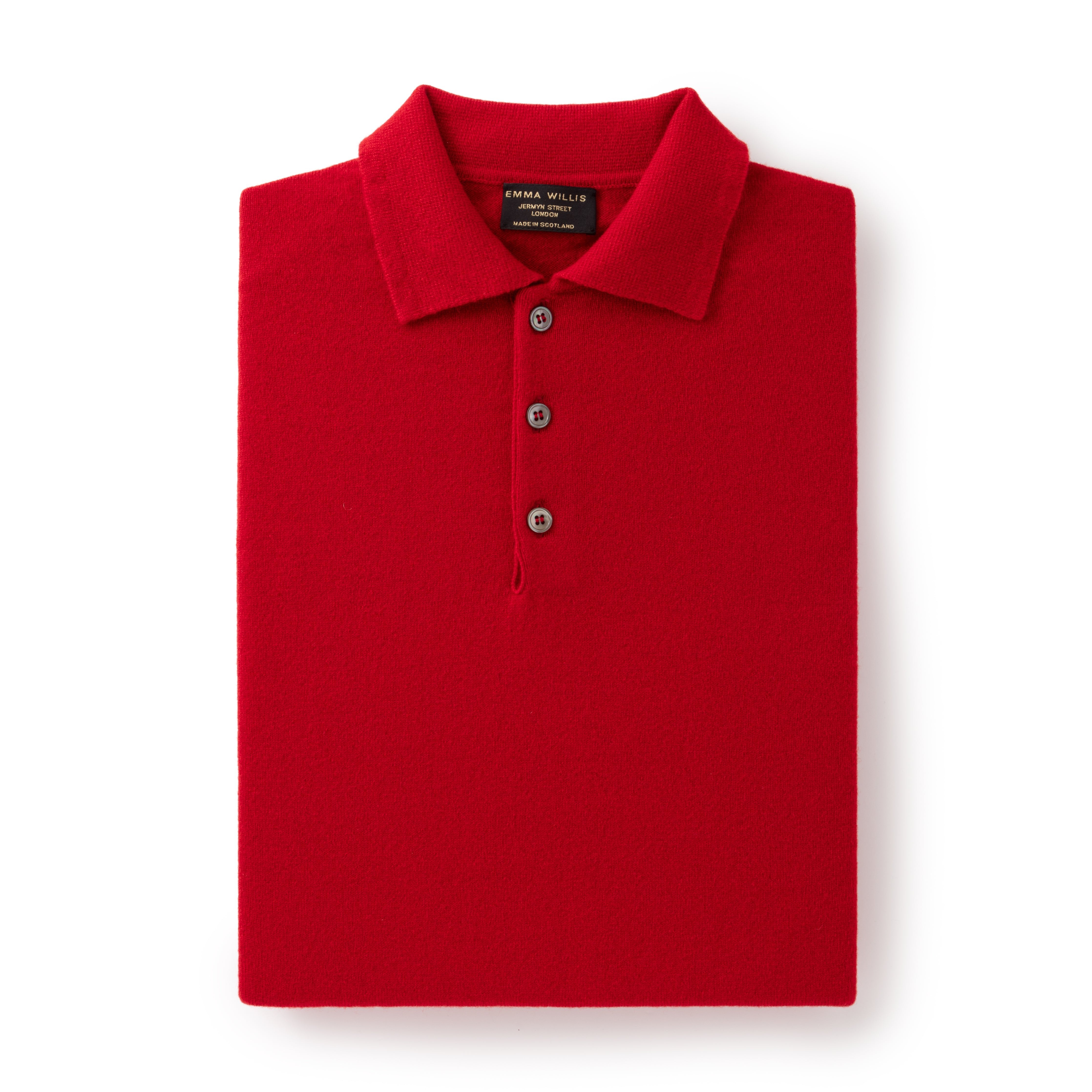 Bright Red Cashmere Polo - Emma Willis