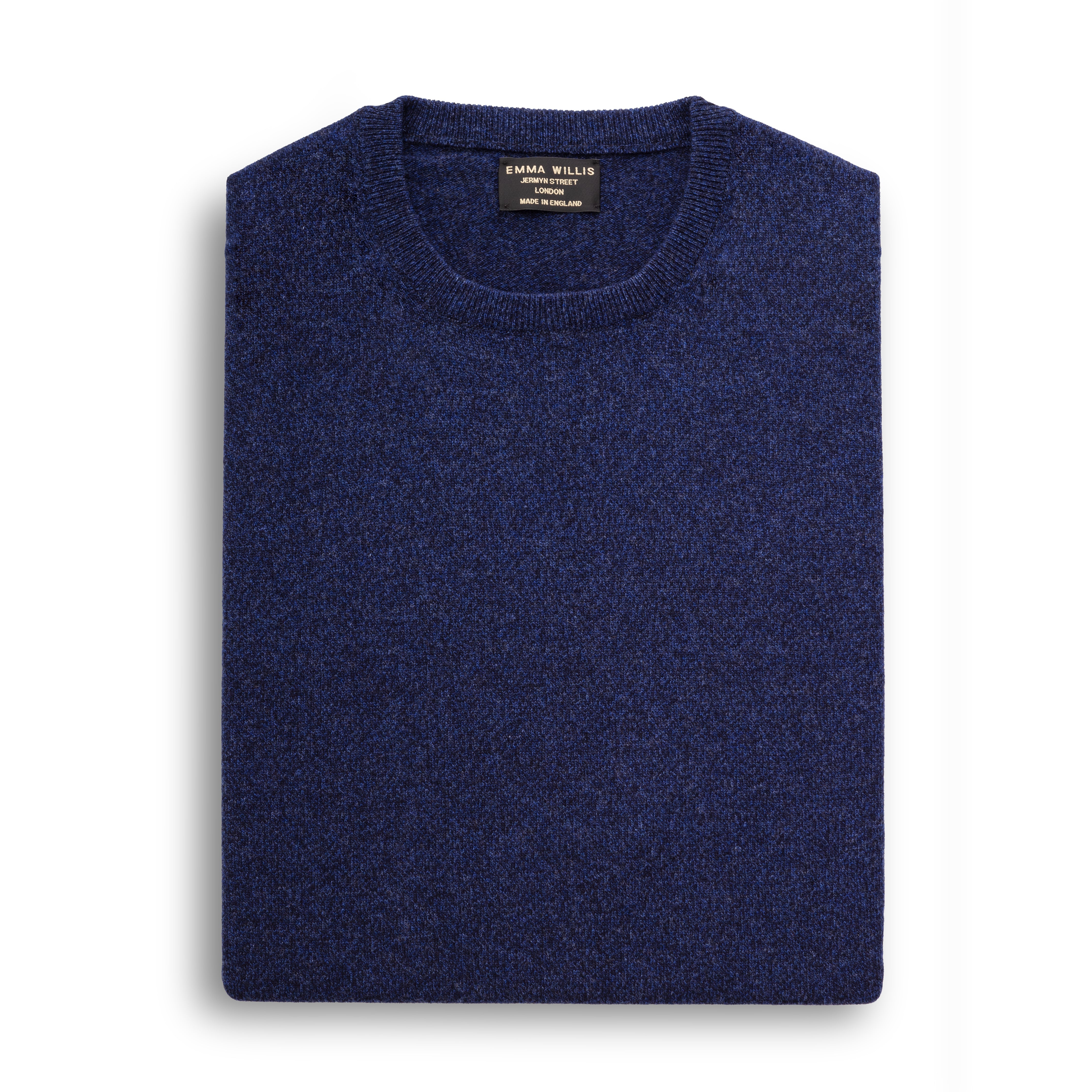 Lapis Melange Cashmere Crew - Emma Willis