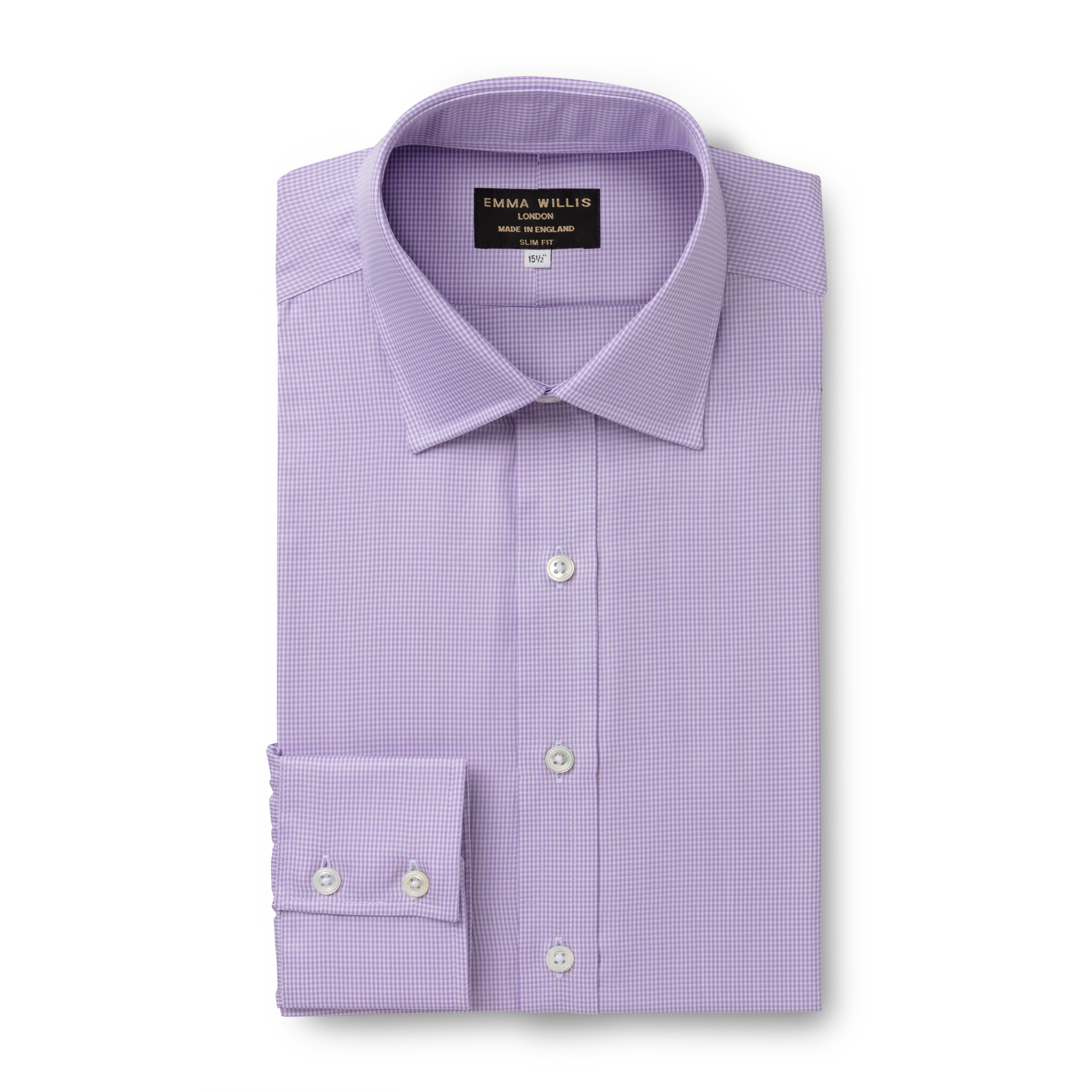 Lilac Houndstooth Twill Soprano Shirt - Emma Willis