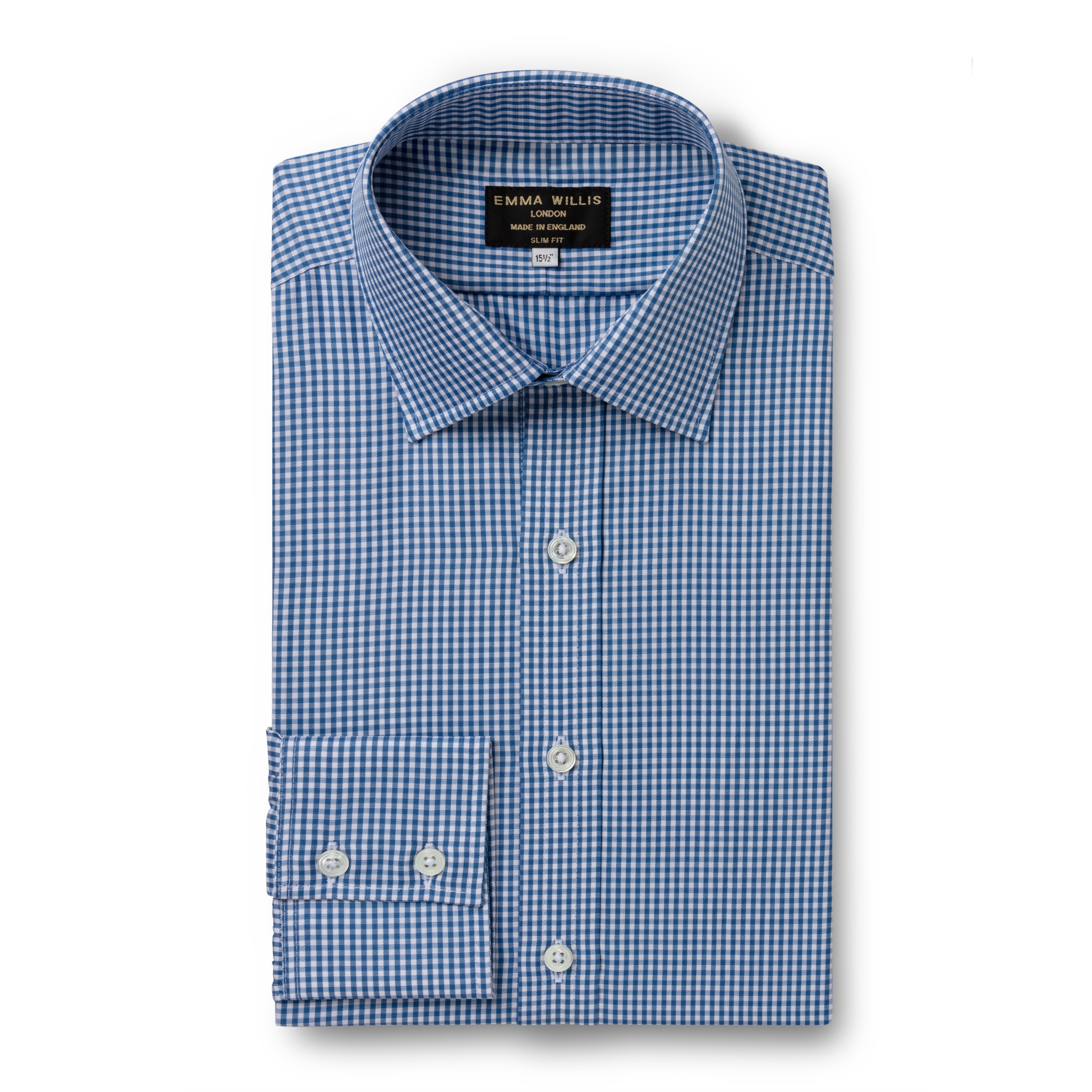 Navy Gingham Twill Soprano Shirt - Emma Willis