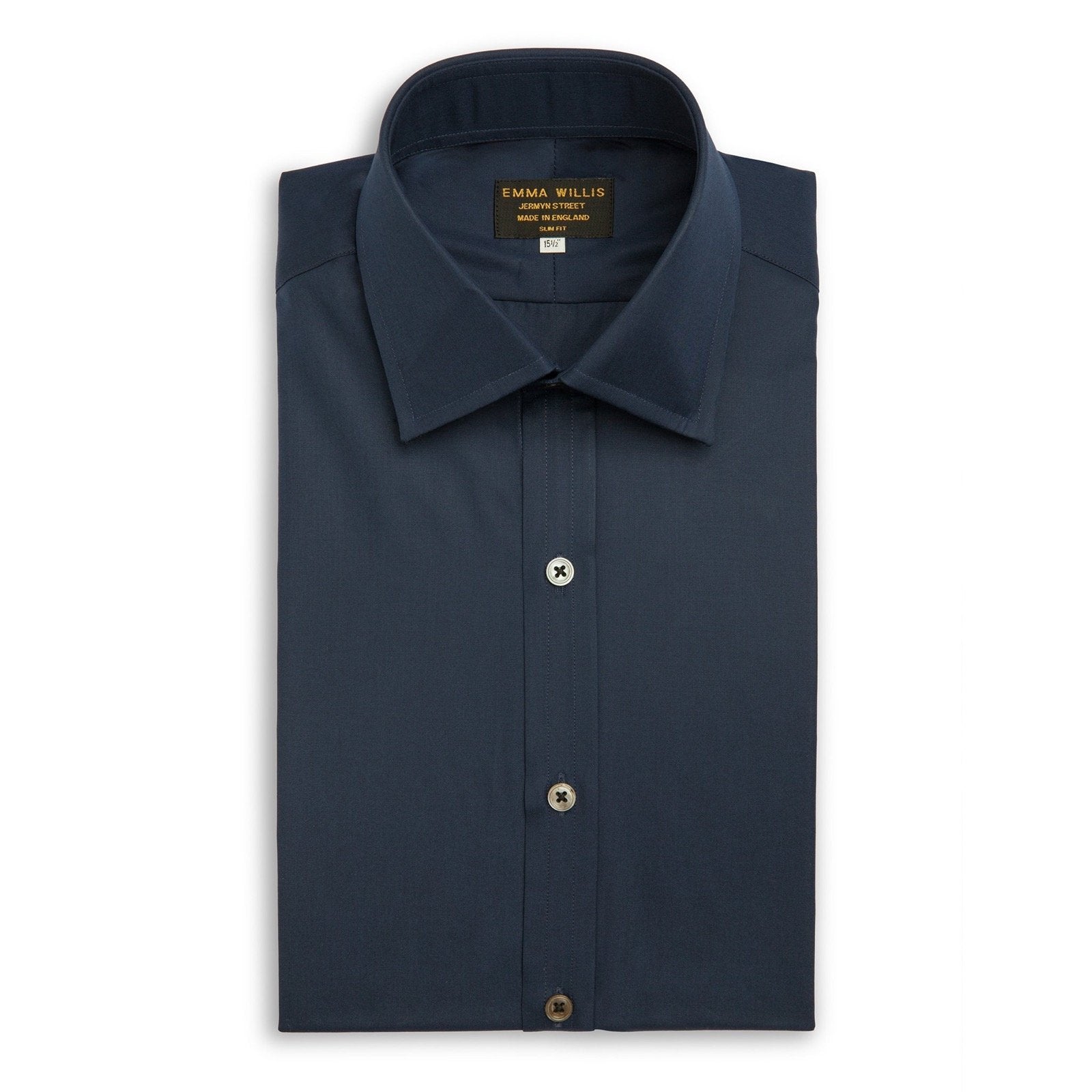 Navy Superior Cotton Shirt freeshipping - Emma Willis