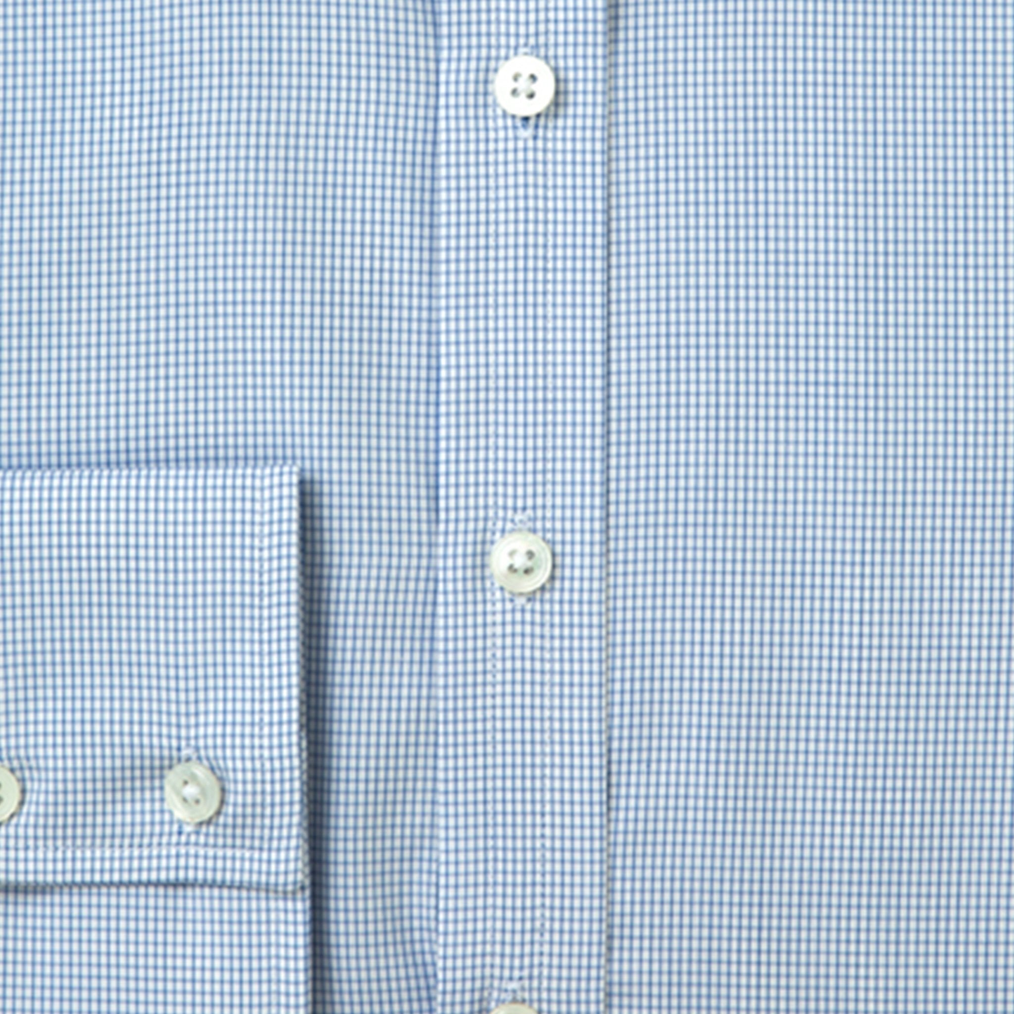 Navy Windowpane Check Cotton Shirt - Bespoke freeshipping - Emma Willis