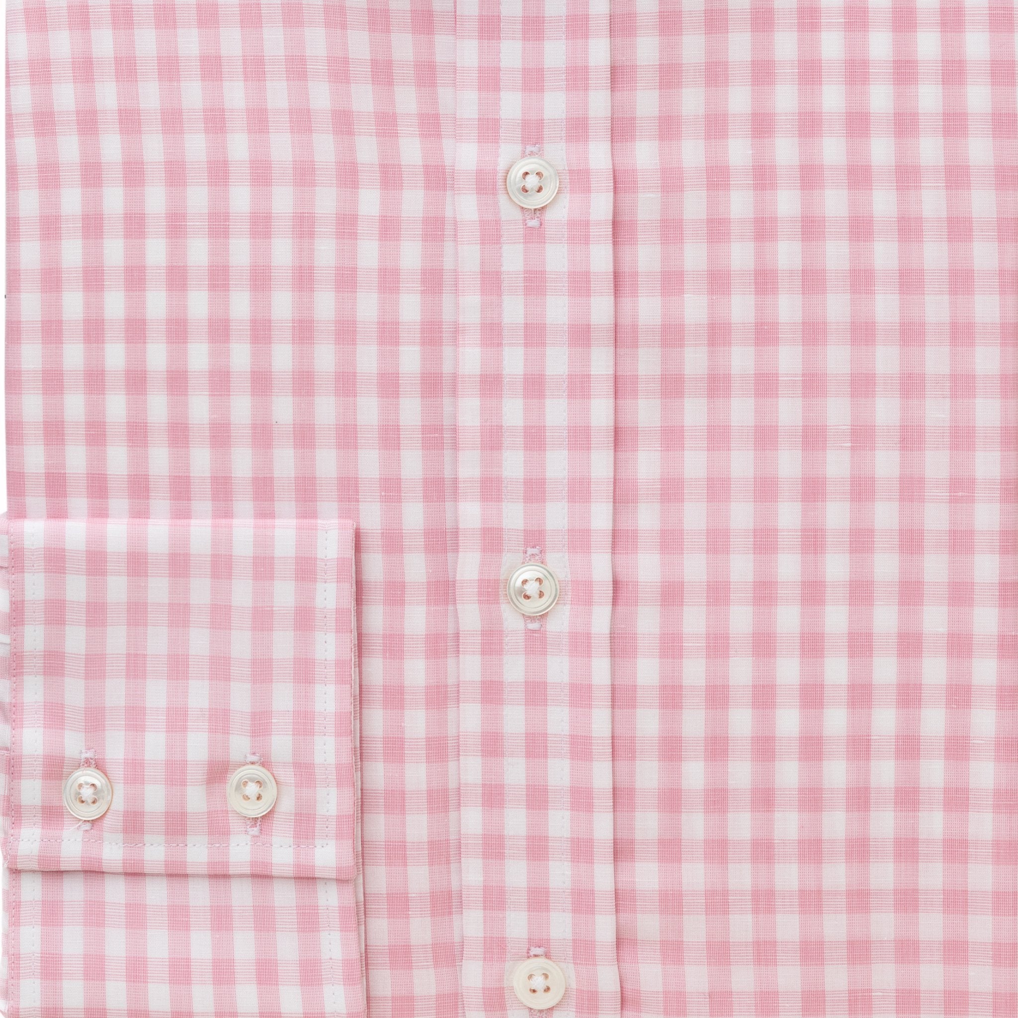 Pink Gingham Zephirlino Shirt - Bespoke freeshipping - Emma Willis