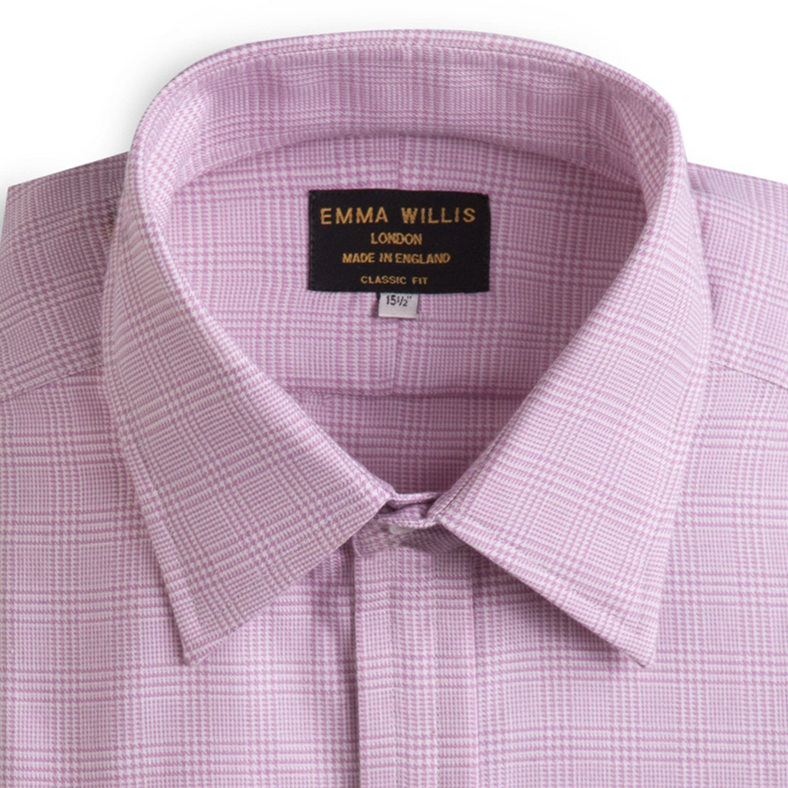 Pink Prince of Wales Check Cashmerello Shirt freeshipping - Emma Willis