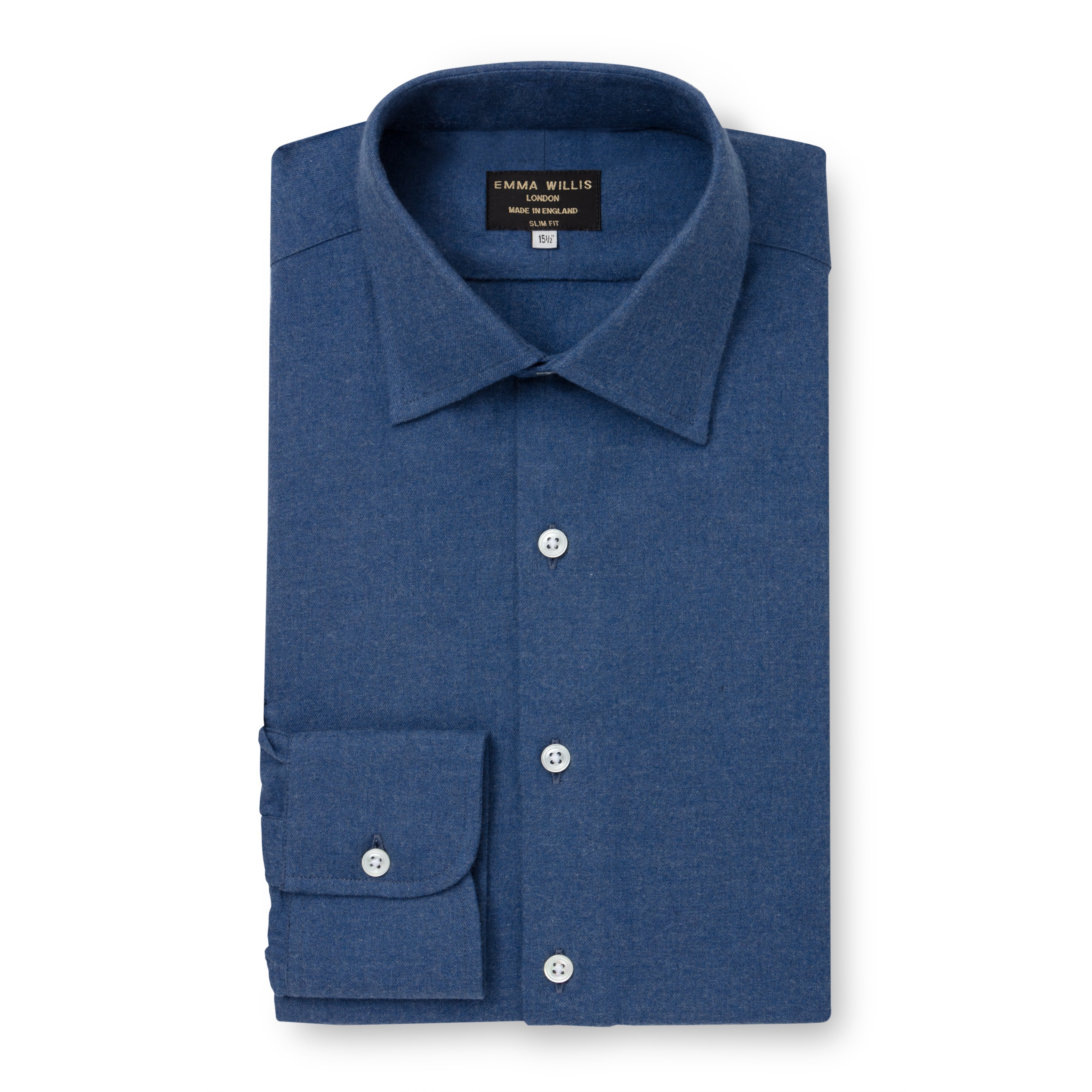 Sapphire Brushed Cotton Shirt - Emma Willis