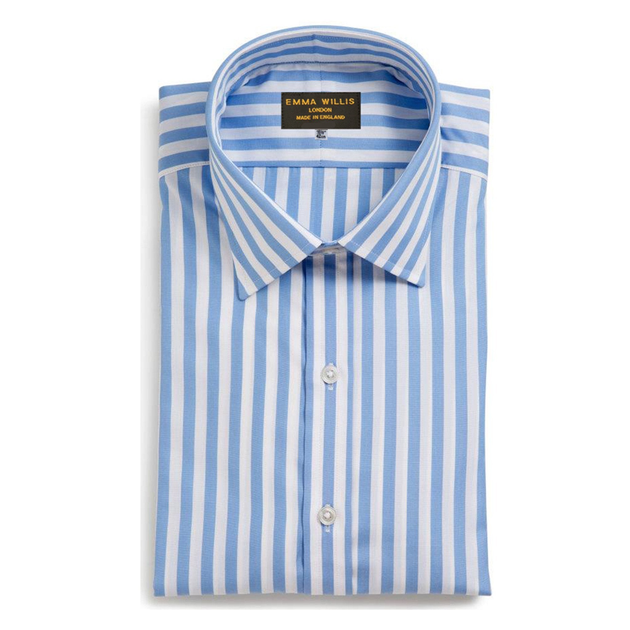 Sky Butcher Stripe Cotton Shirt - Bespoke freeshipping - Emma Willis