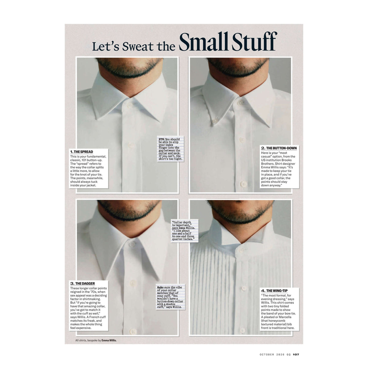 GQ Style Editor asks Emma all about Shirts