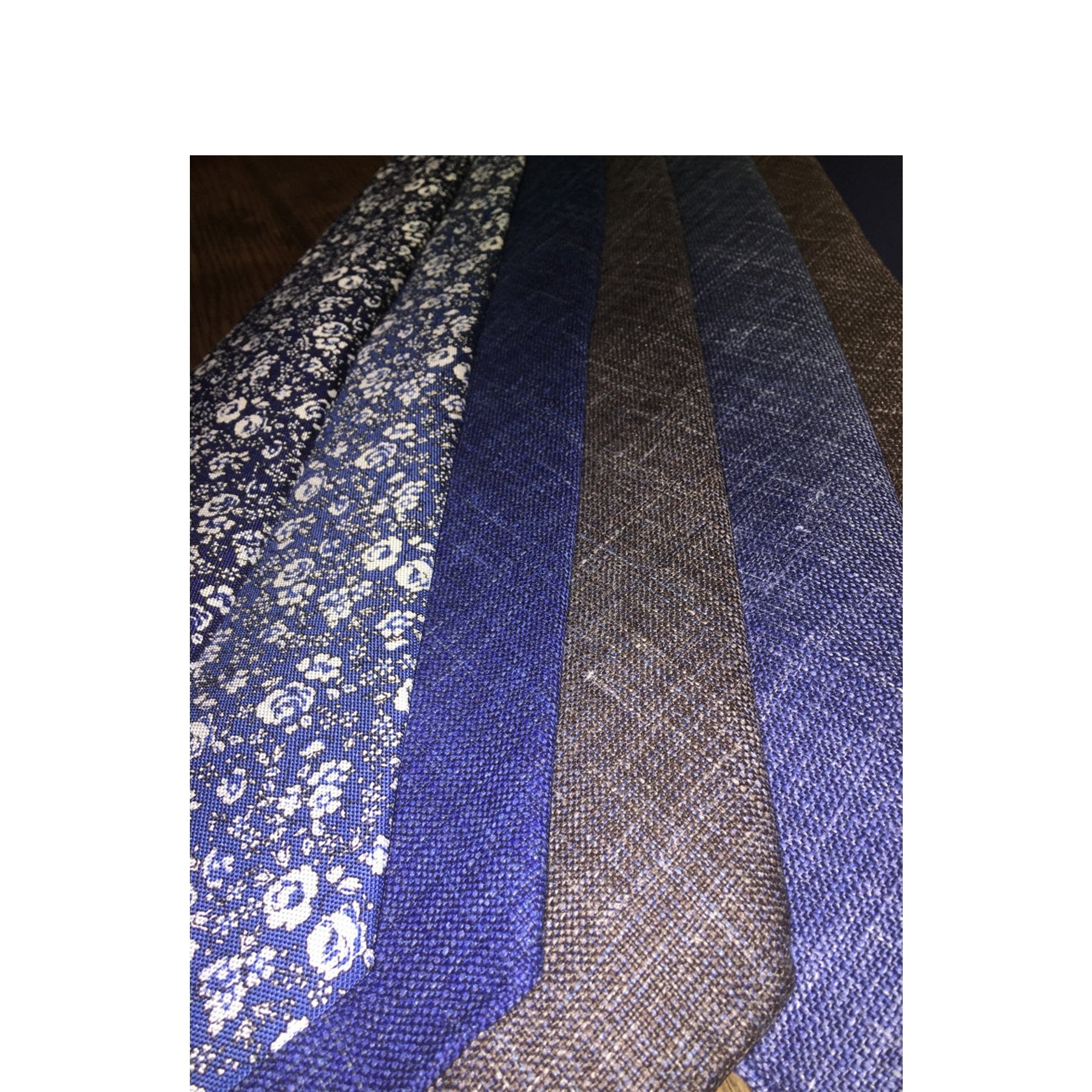 David Gandy visited 66 Jermyn Street this week and loved the new plain silk and linen woven ties. Emma’s favourite collection yet. - Emma Willis