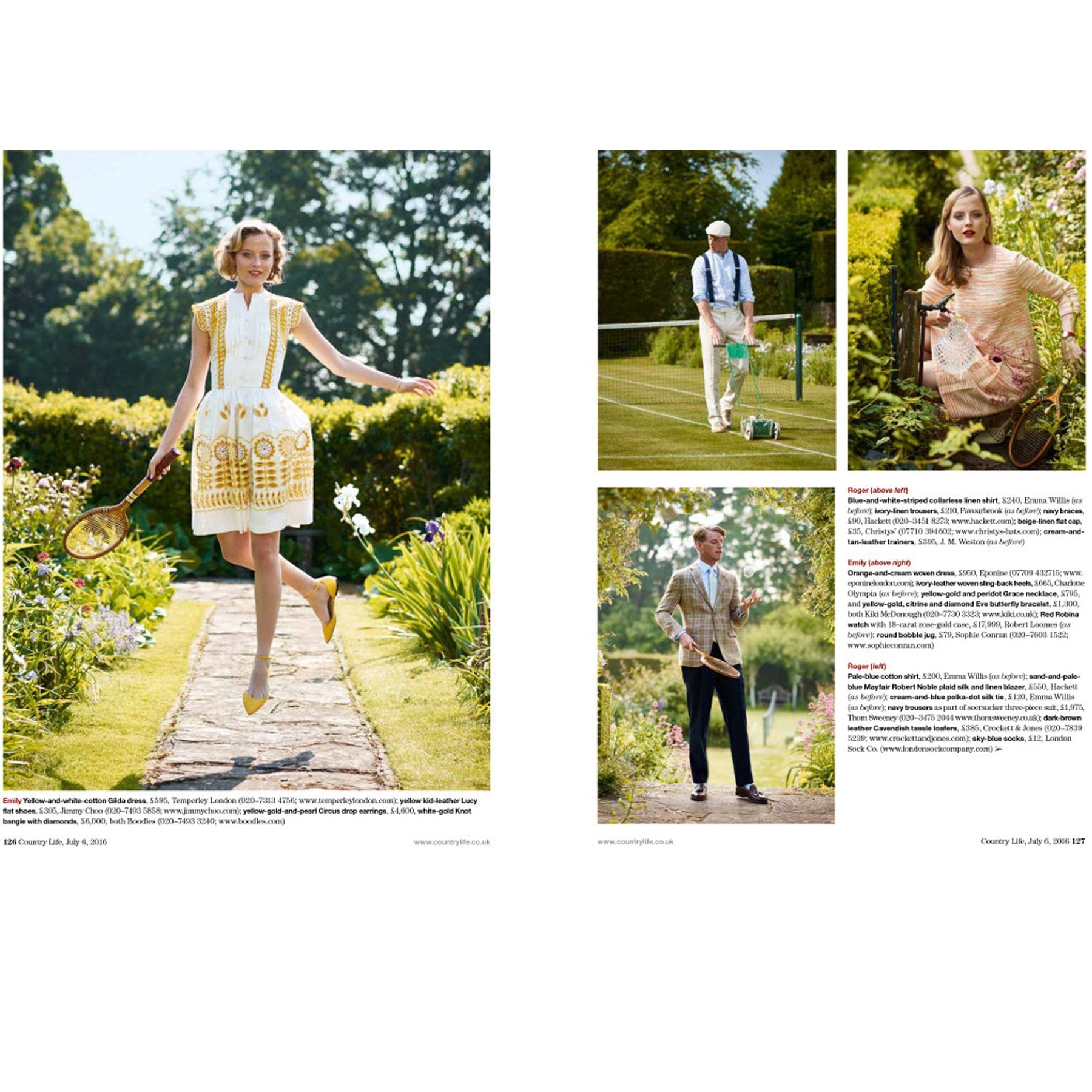 Emma Willis shirts featured in this month’s issue of Country Life’s The Best of Britain - Emma Willis