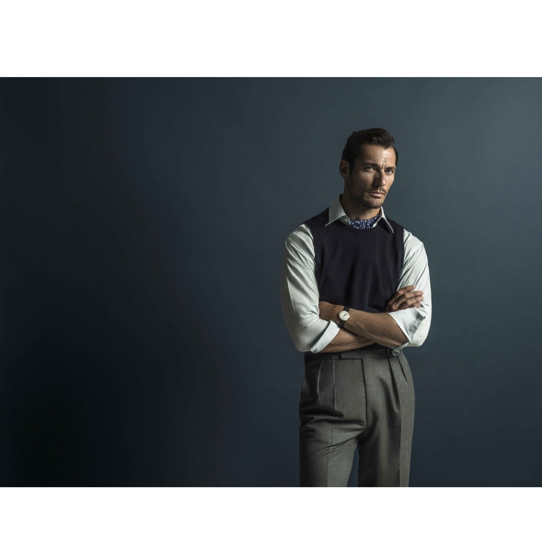 Ice Blue Emma Willis Linen Shirt as worn by David Gandy in Essence Lifestyle - Emma Willis