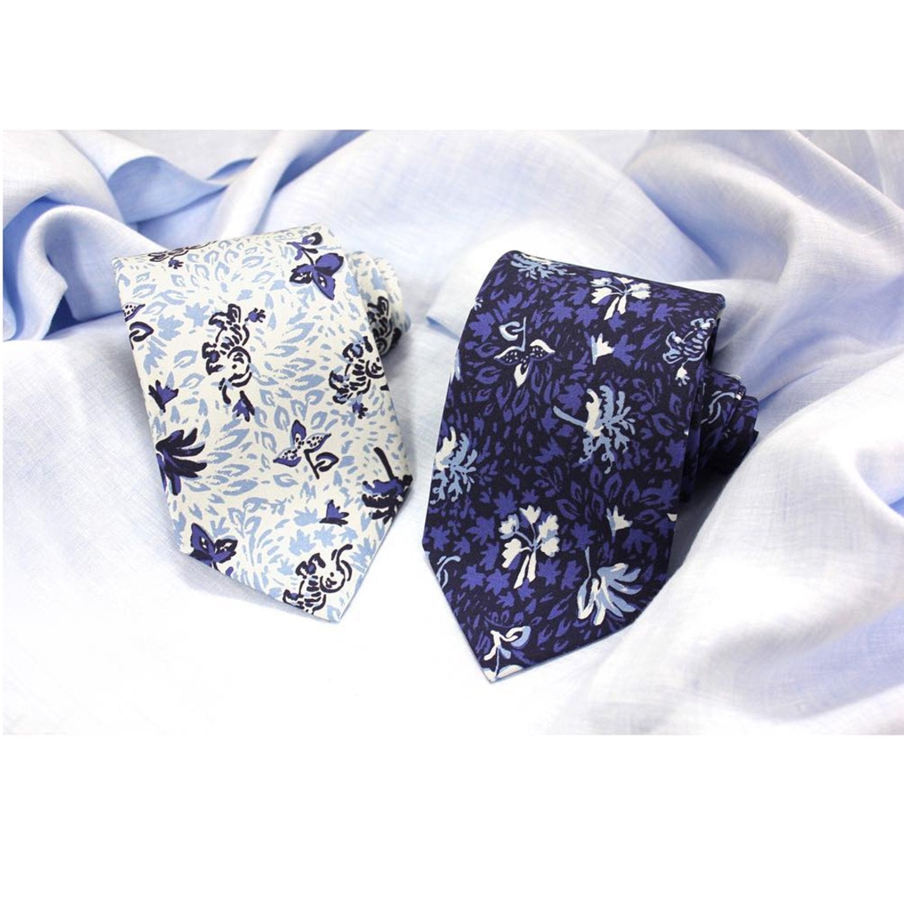 Spring/Summer Floral Silk Ties, handmade in London - Emma Willis