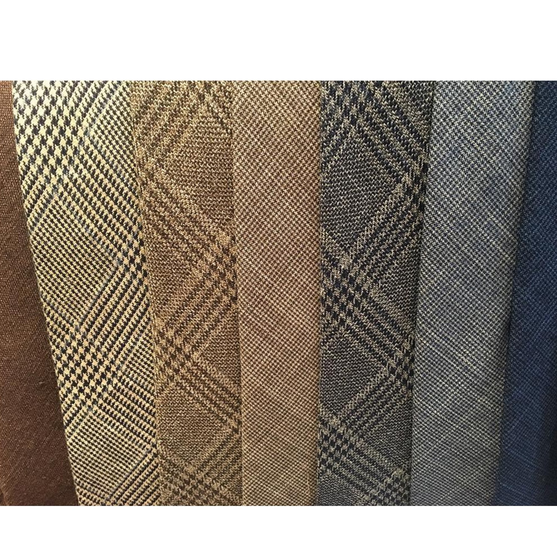 Woven Silk, Linen and finest wool in natural dyes create our Prince of Wales and Cross Hatch Spring tie collection. - Emma Willis