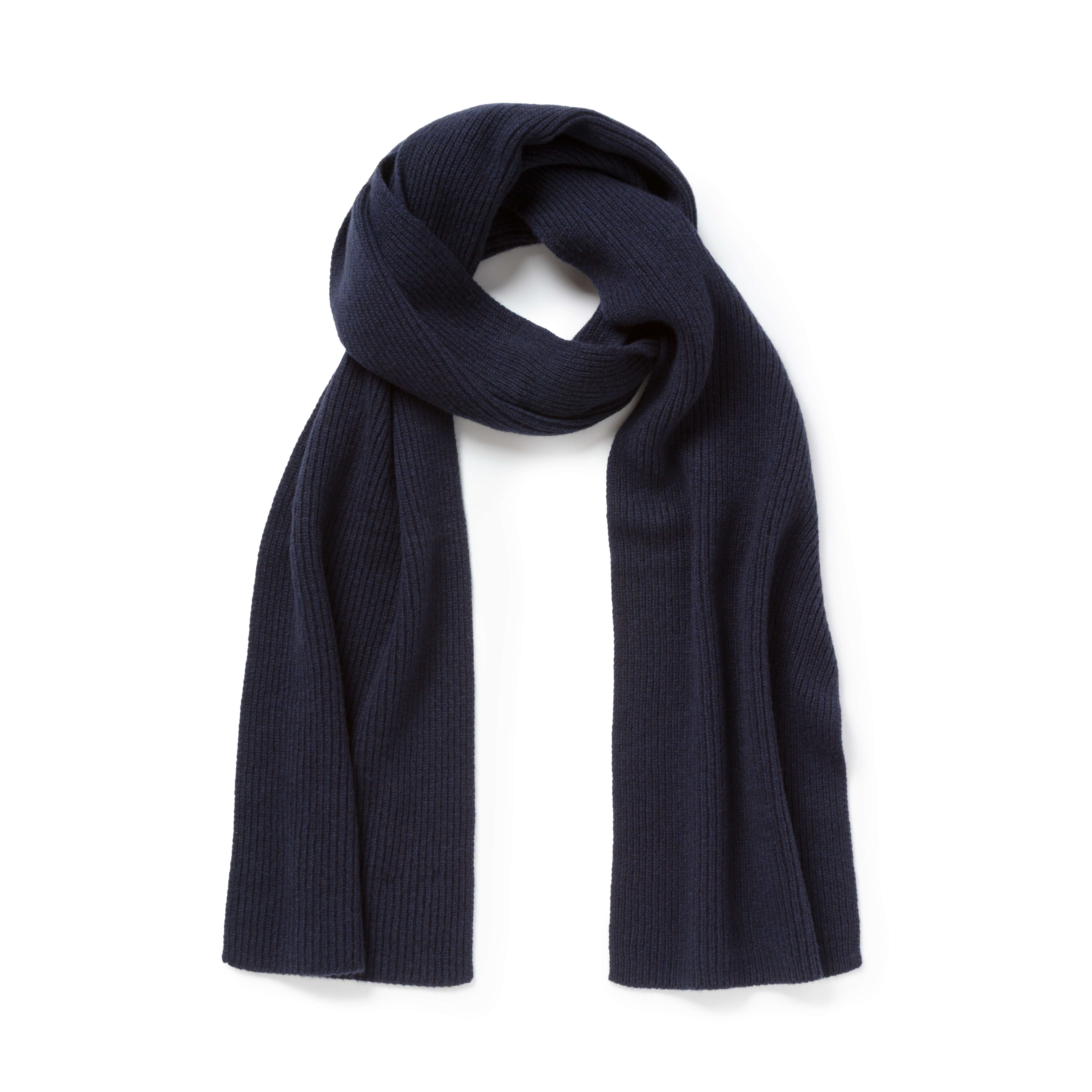 Blackberry Ribbed Cashmere Scarf