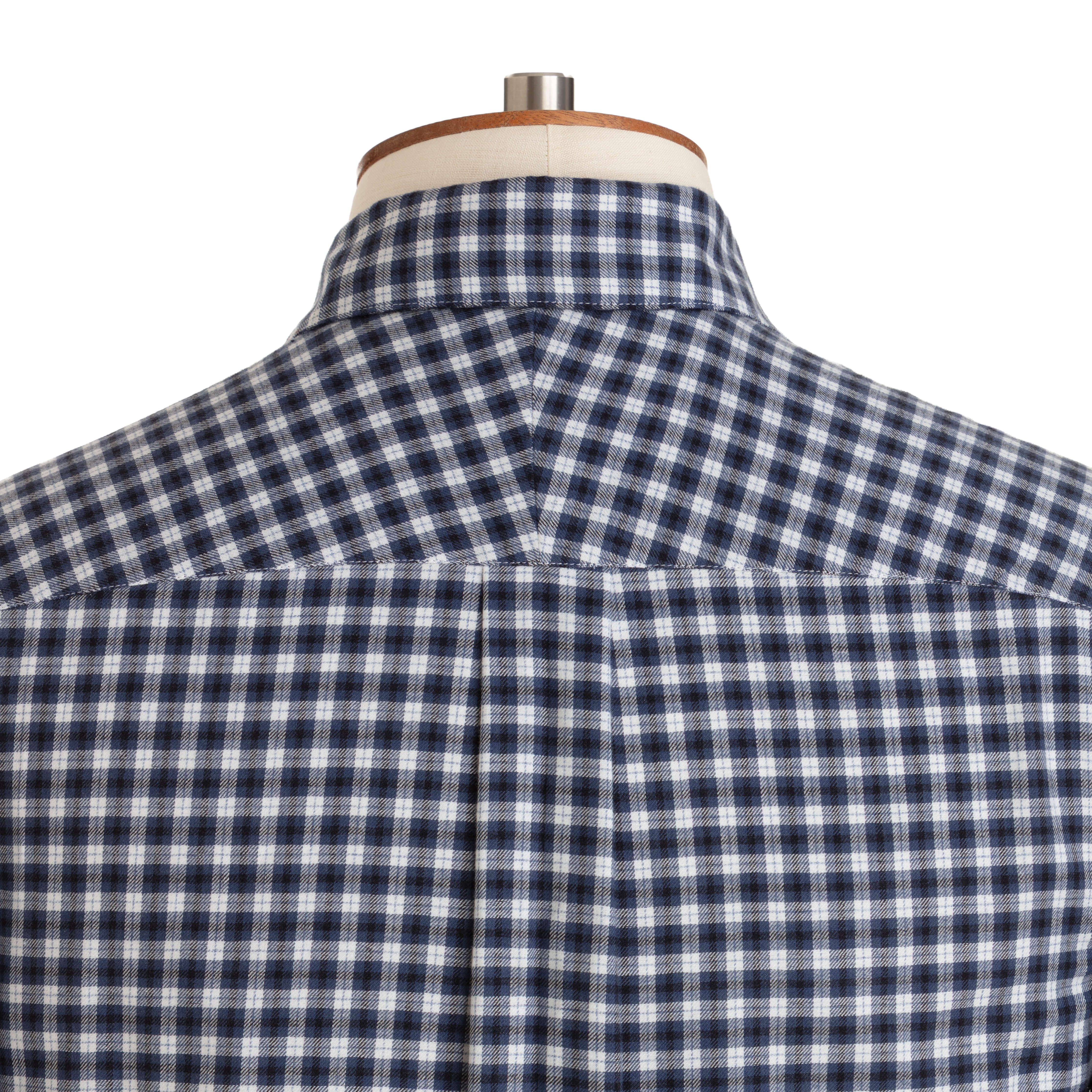 Charcoal/Blue Check Wool Cotton Blend Over Shirt - New