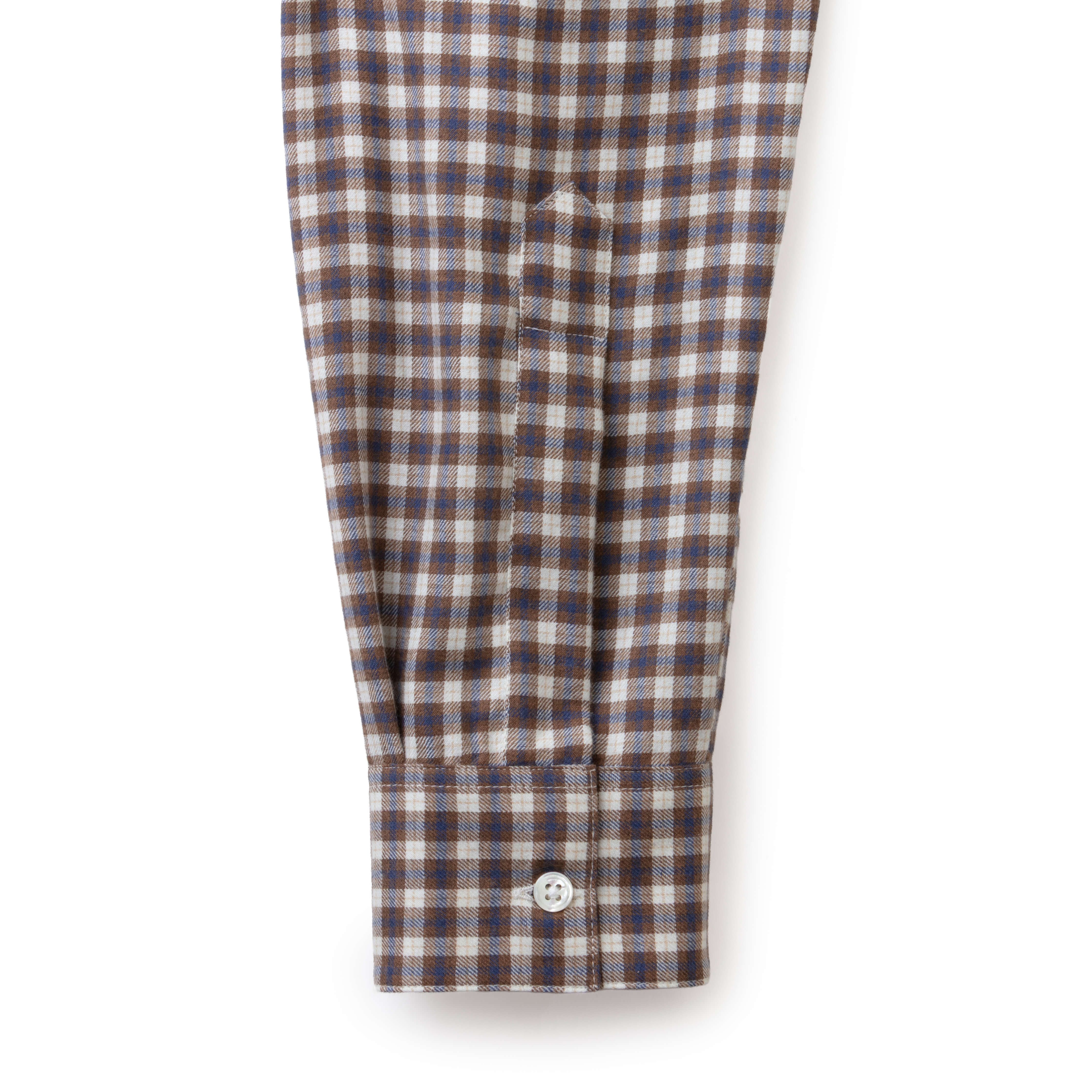 Blue/Ochre Check Wool Cotton Blend Over Shirt - New