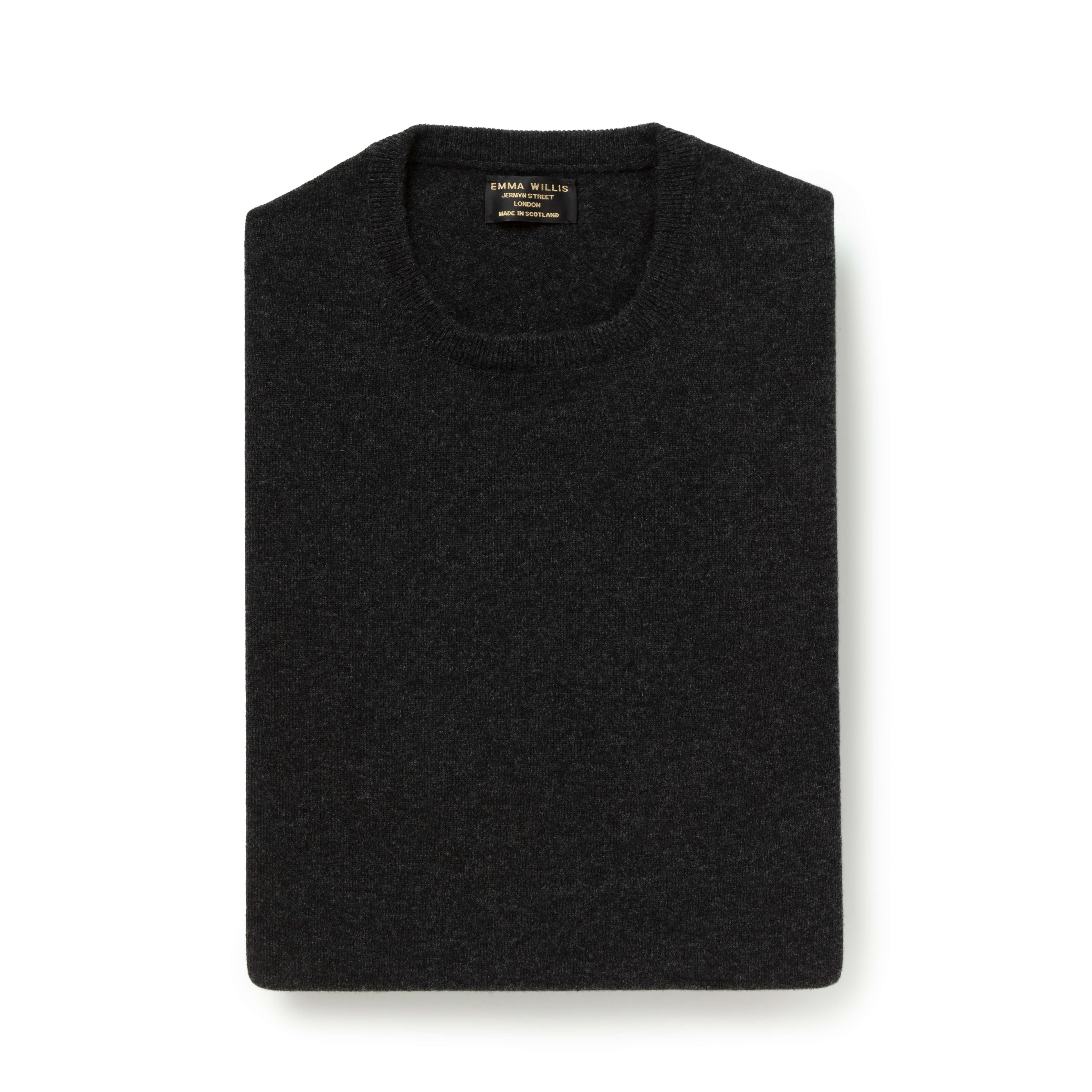 Charcoal Cashmere Crew