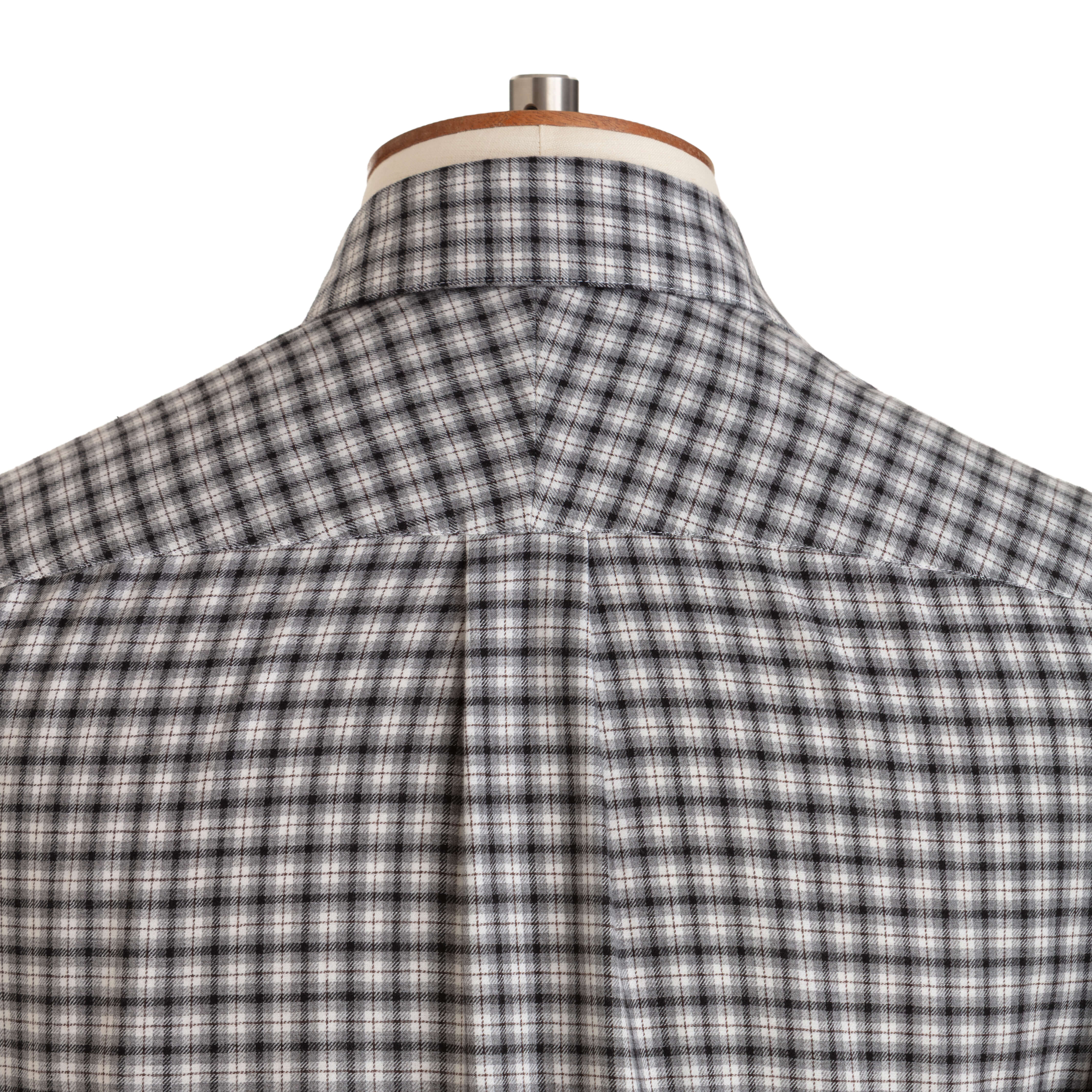 Charcoal/Grey Check Wool Cotton Blend Over Shirt - New