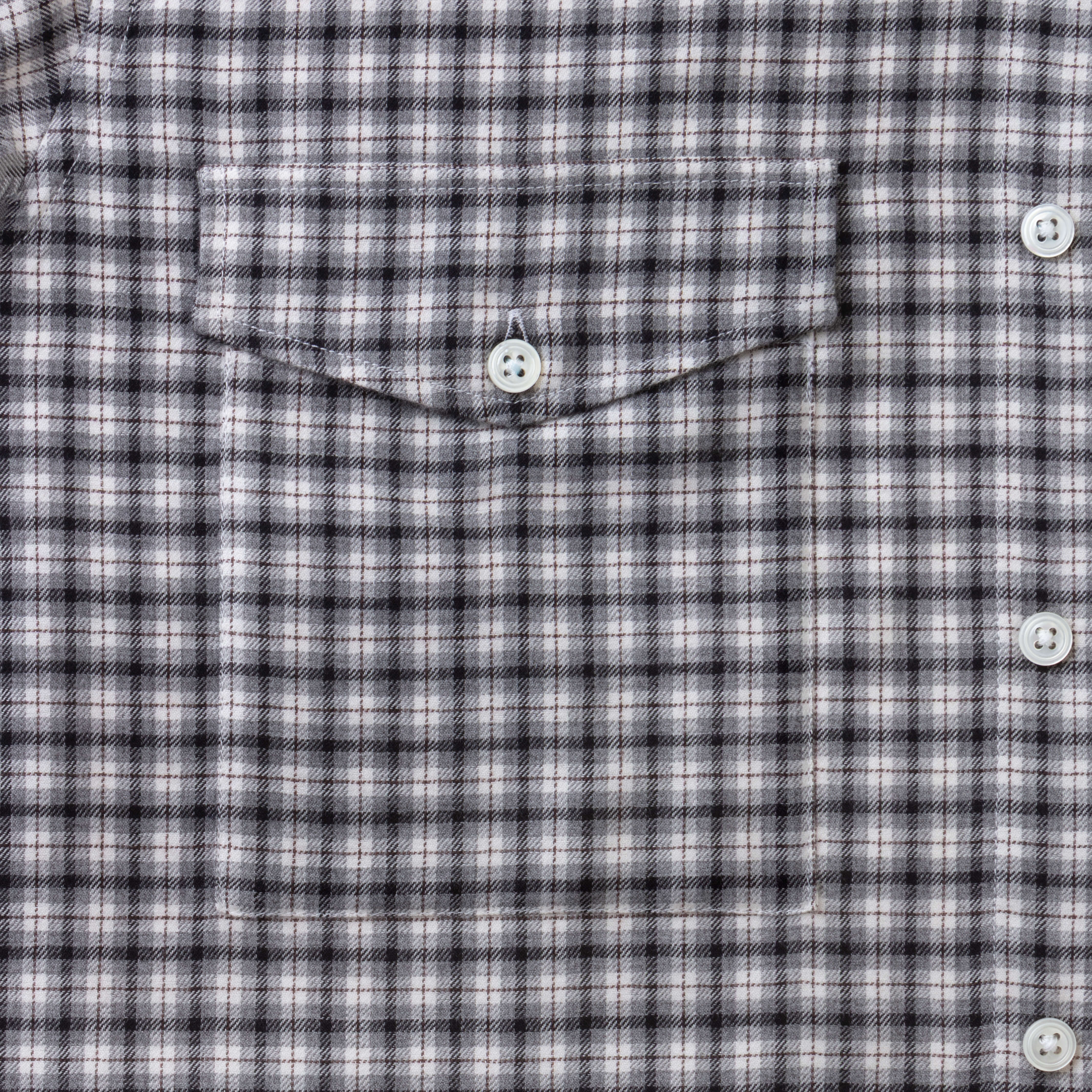 Charcoal/Grey Check Wool Cotton Blend Over Shirt - New