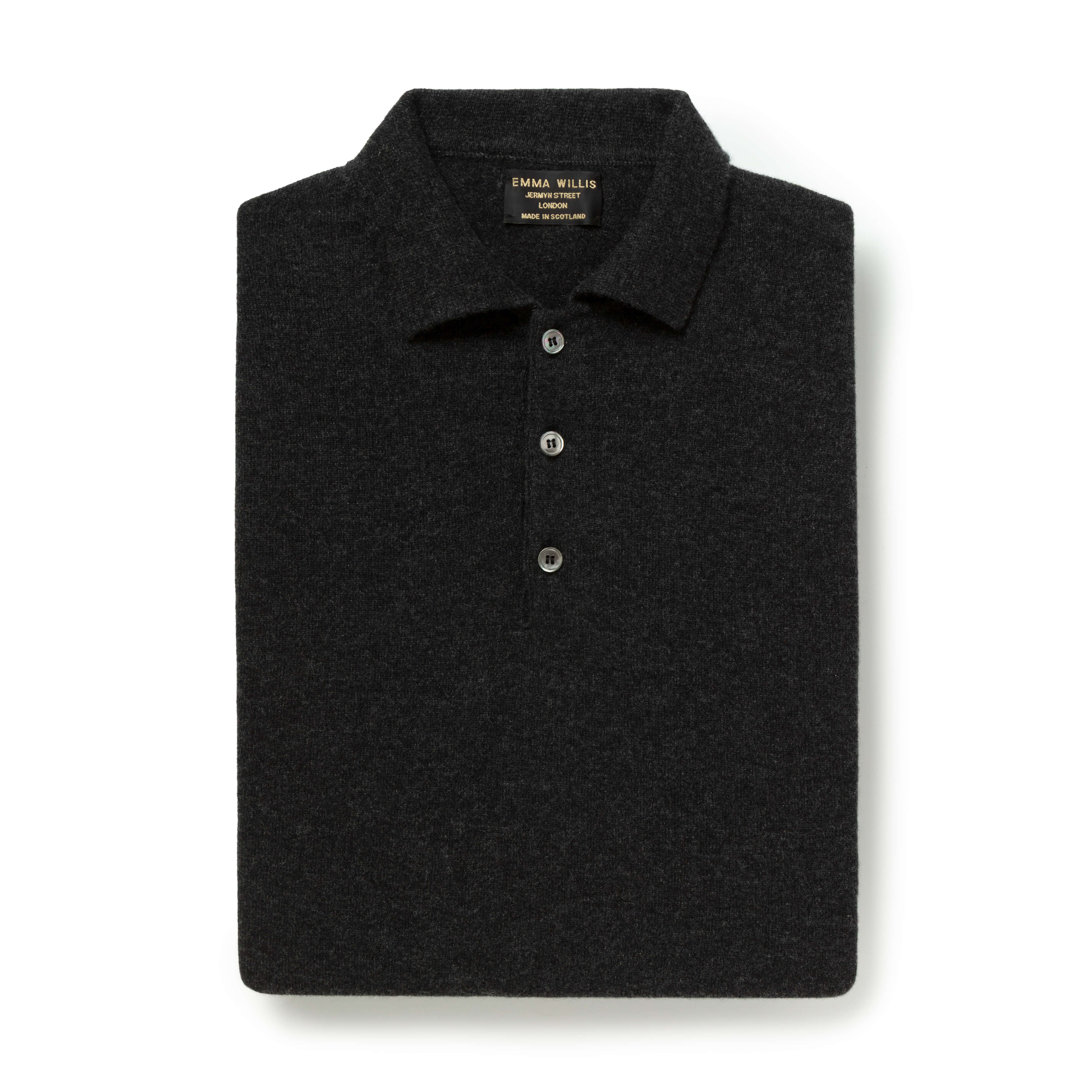 Charcoal Cashmere Polo