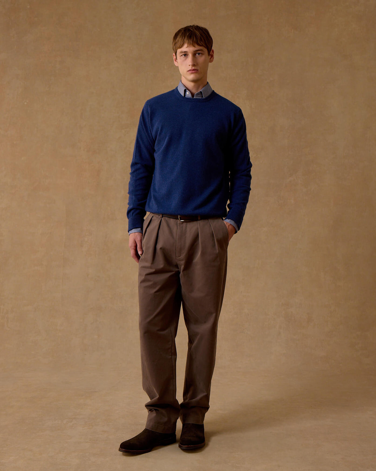 Cobalt Cashmere Crew